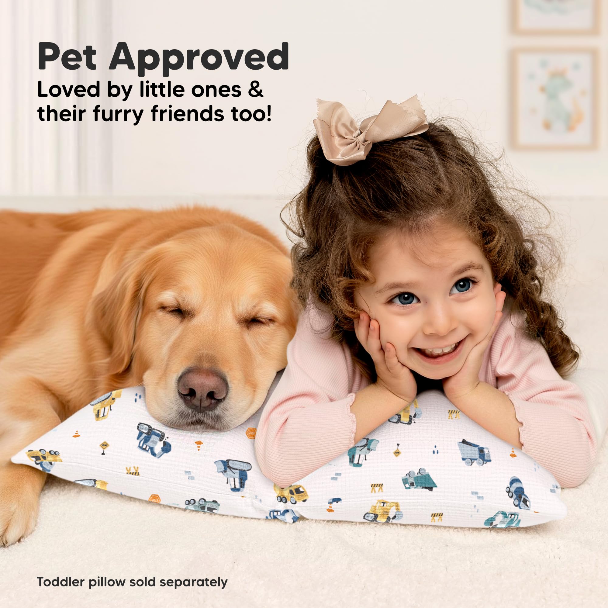 KeaBabies Cotton Muslin Toddler Pillowcase 13x18 Only, 2-Pack - KeaBabies Official Product View 9