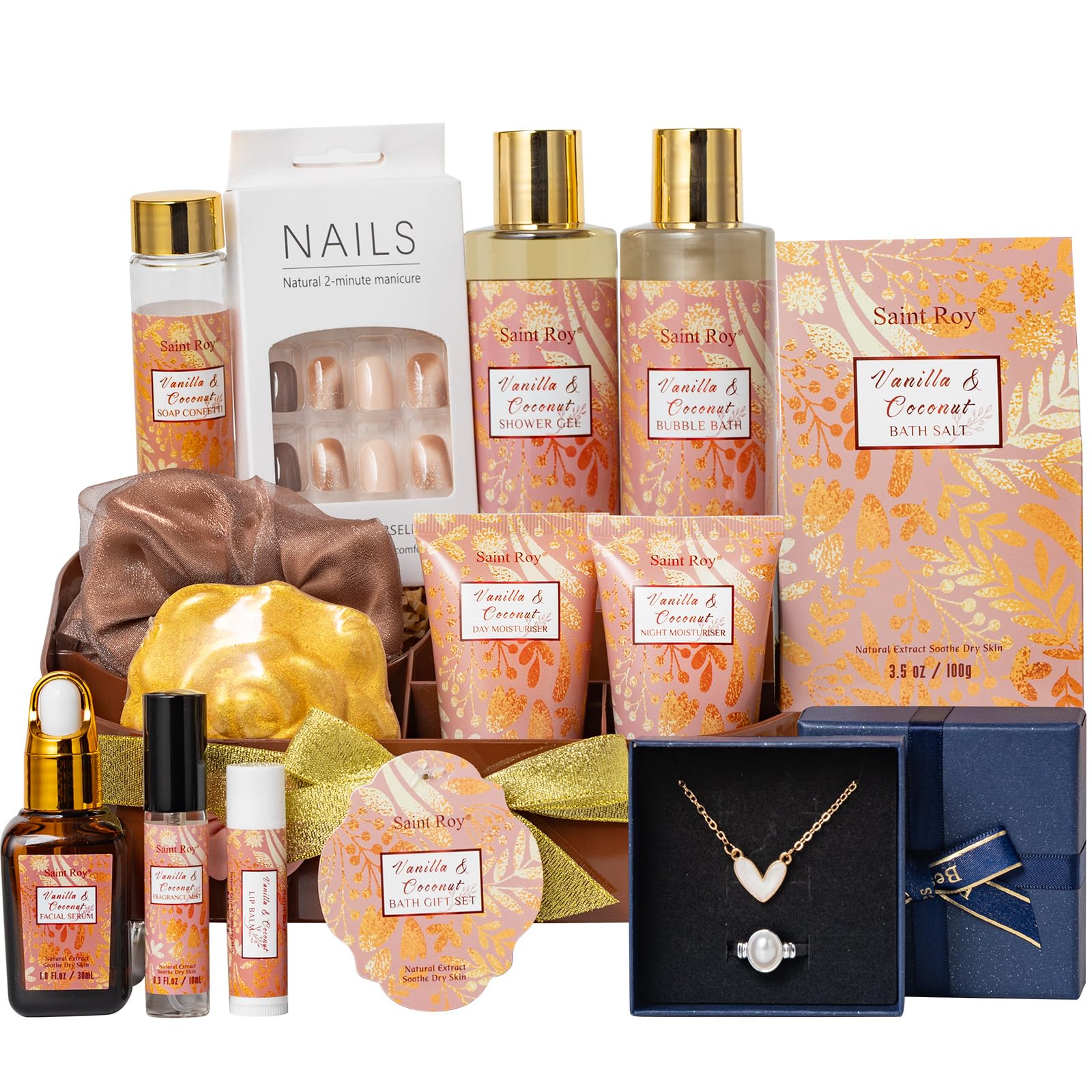 Spa Bath &amp; Body Gifts for Women, Jasmine Peony Spa Gift - Saint Roy