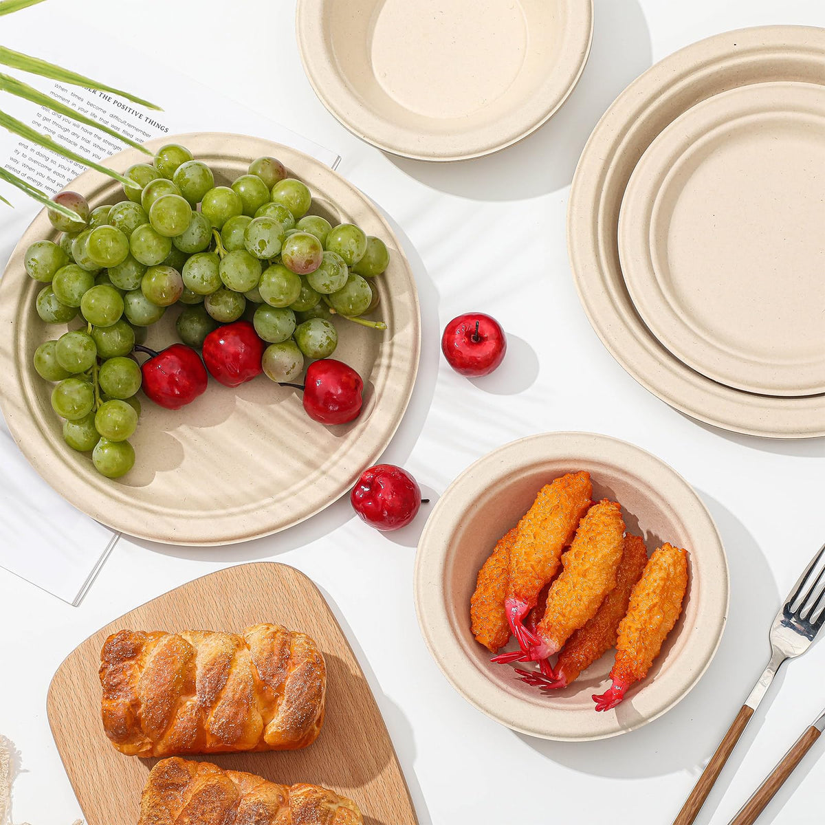 Havawish 150 Pcs Compostable Paper Plates and Bowls Set 7 - Havawish Official Imagery - 3
