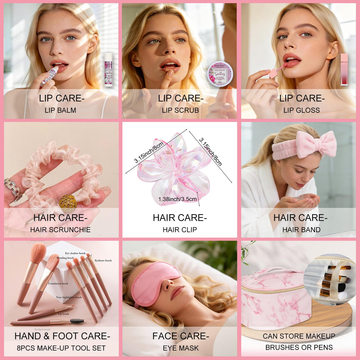 27Pcs Bath Body Spa Basket for Women Beauty Care Kit Spa Kit - Saint Roy Official Imagery - 7