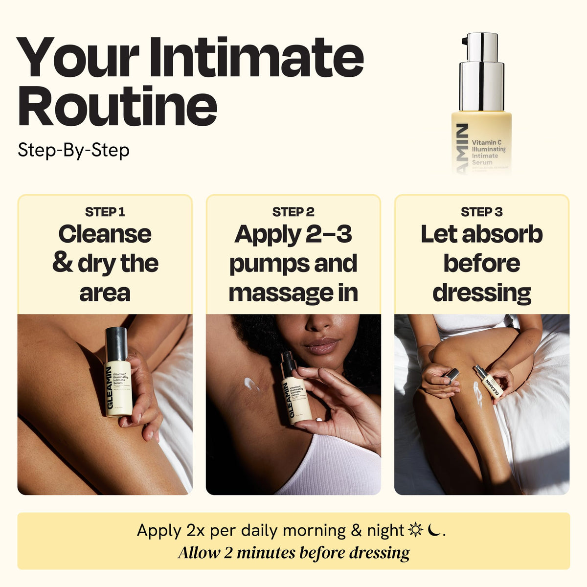 Gleamin Illuminating Intimate Serum 1fl oz Vitamin C Serum 4 - Gleamin Official Imagery - 8