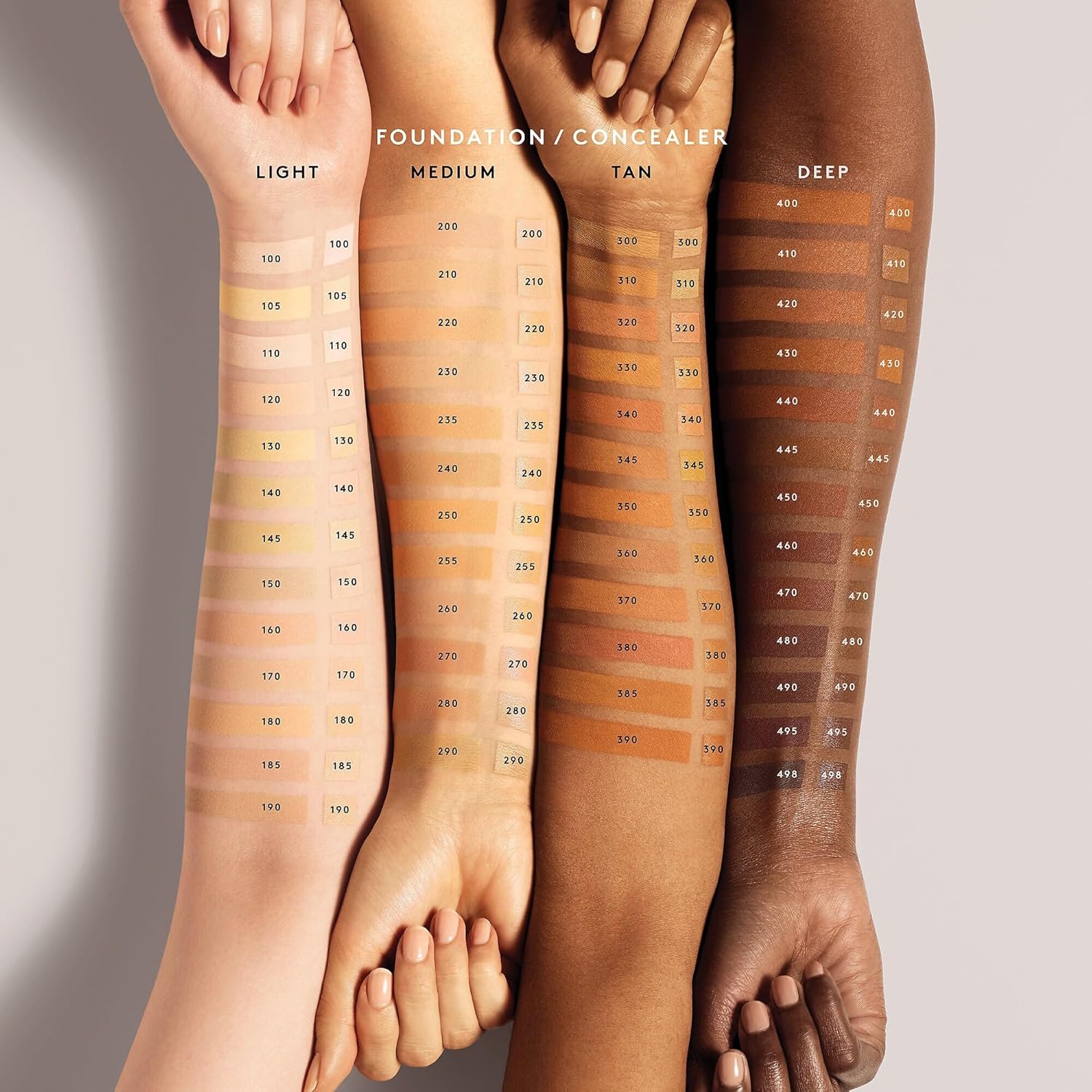 Fenty Beauty Pro Filtr Instant Retouch Concealer in Light Medium with Warm, 0.27 oz, applied under eyes and on skin for flawless coverage.