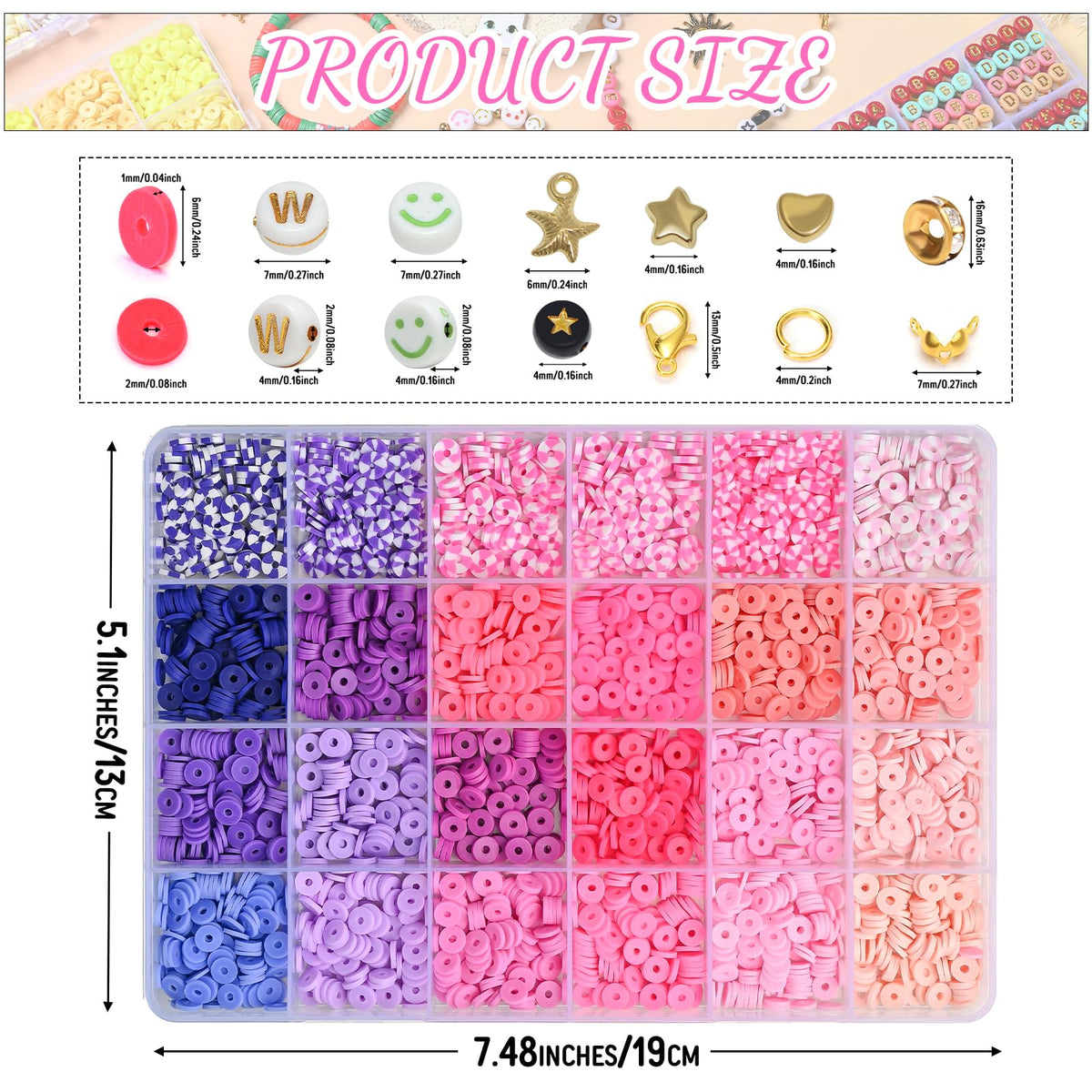 wuzoe Friendship Bracelet Kit 16888pcs 96 Colors Polymer - wuzoe Official Imagery - 5