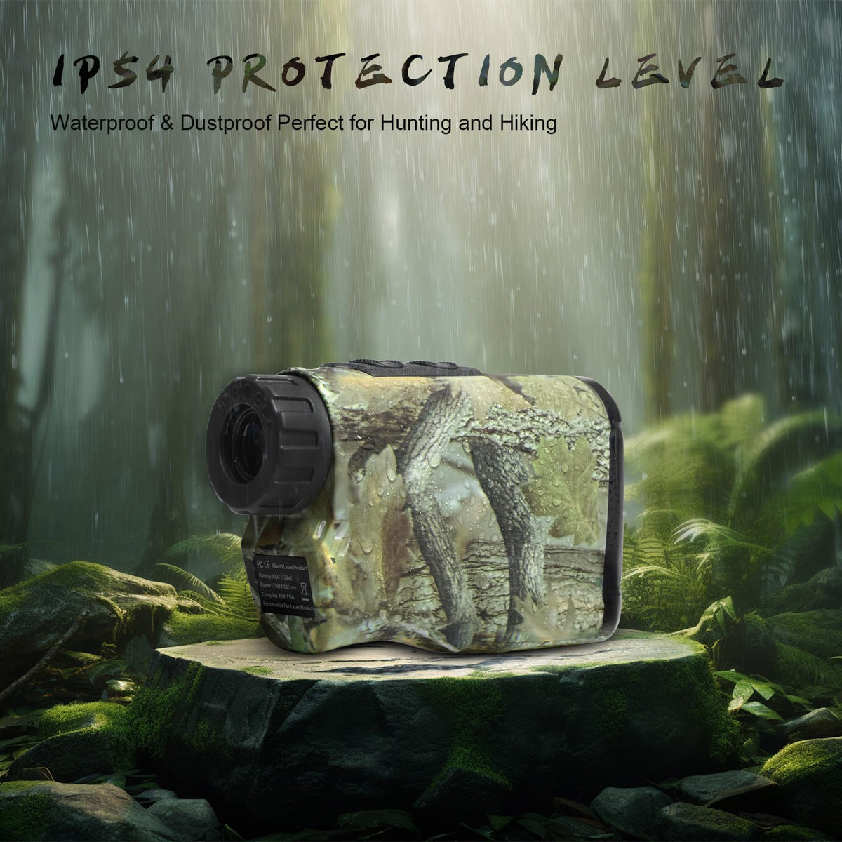Hunting Range Finder 1400Yds 6X Angle Height Spare Batt - PEAKPULSE Official Imagery - 7