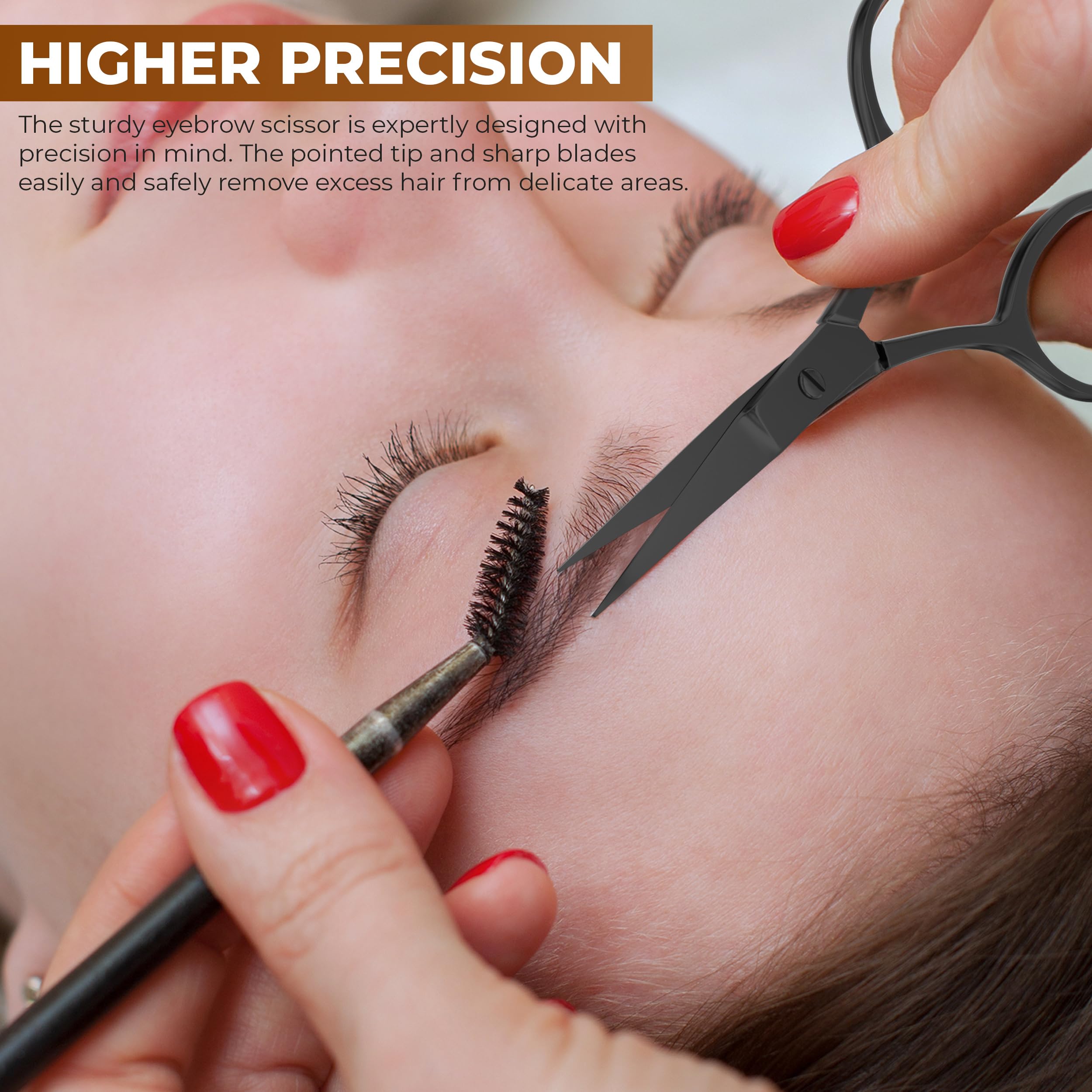 Utopia Care Eyebrow Scissors Professional Stainless Steel - Utopia Care Official Product Imagery - 7