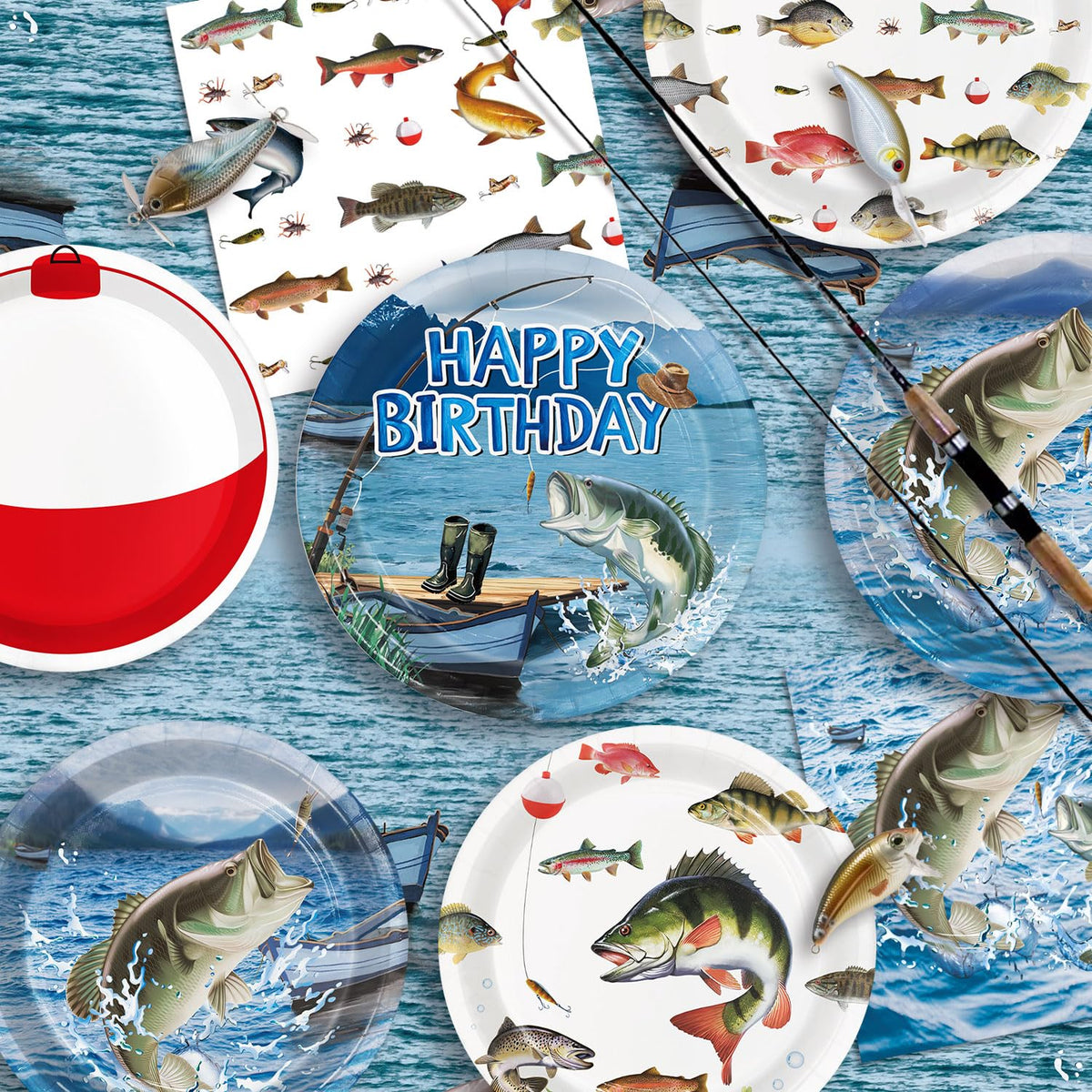 Fishing Birthday Party Decorations - QIYANPAX Official Imagery - 3