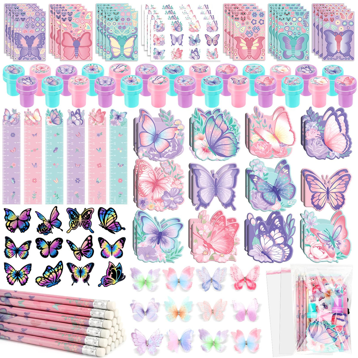 BenLouis 108Pcs Butterfly Stationery Set Party Favors for - BenLouis Official Imagery - 2