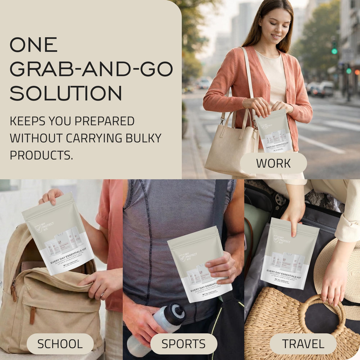 Everyday Essentials Travel Kit 8 Piece Personal Hygiene Set - MY PROTECT KIT Official Imagery - 4