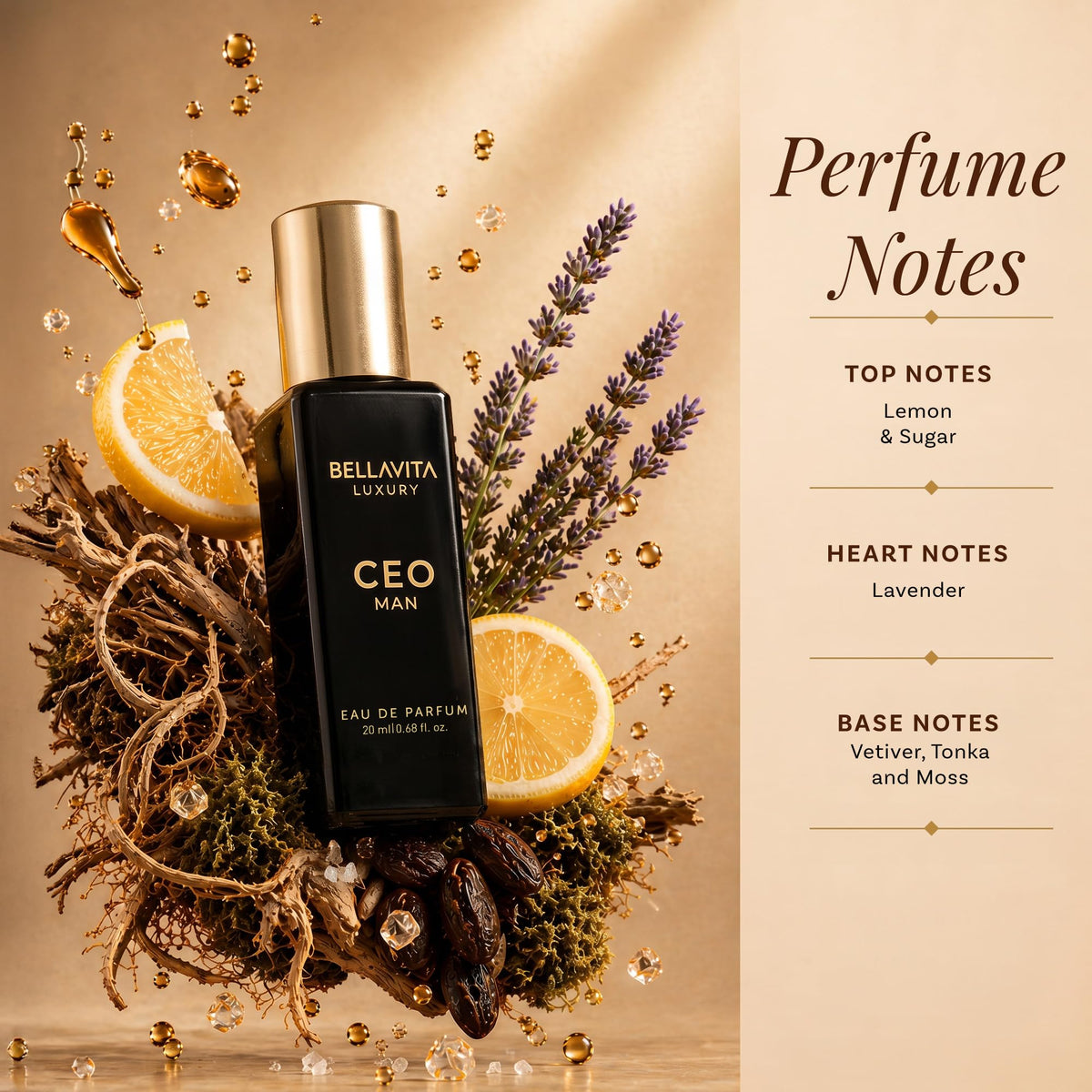 Bella Vita Organic Man Luxury Perfume Gift Set 4x20 ML for - Bella Vita Luxury Official Imagery - 5