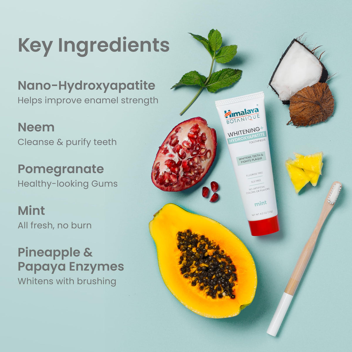 Himalaya Botanique Whitening Hydroxyapatite Toothpaste Mint - Himalaya Official Imagery - 7