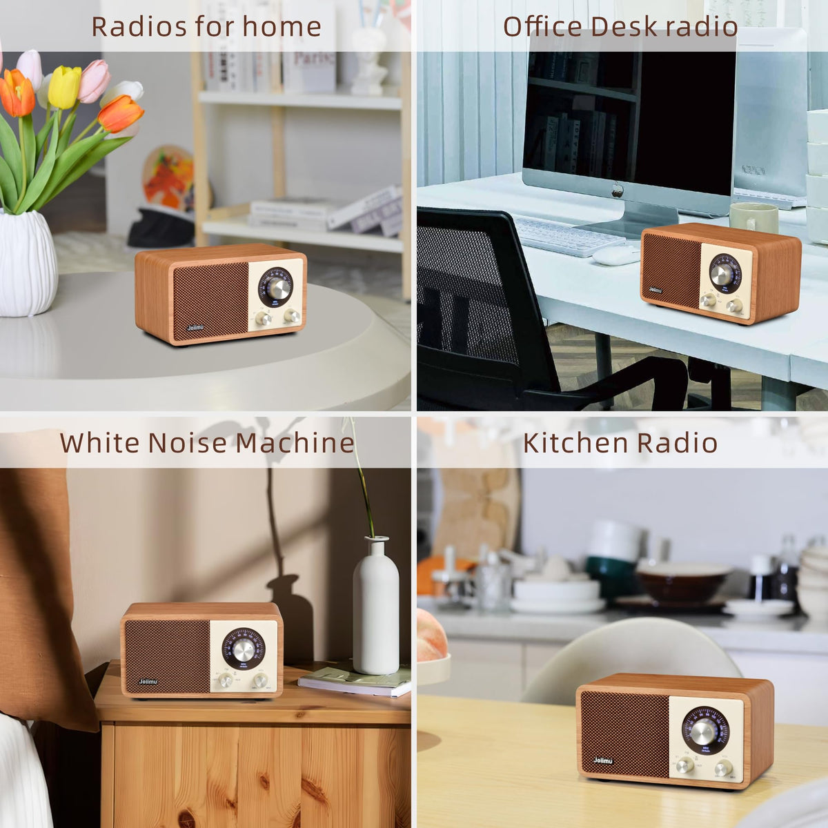 Vintage Radio with Bluetooth Speaker for Home Office Kitchen - Joiimu Official Imagery - 7