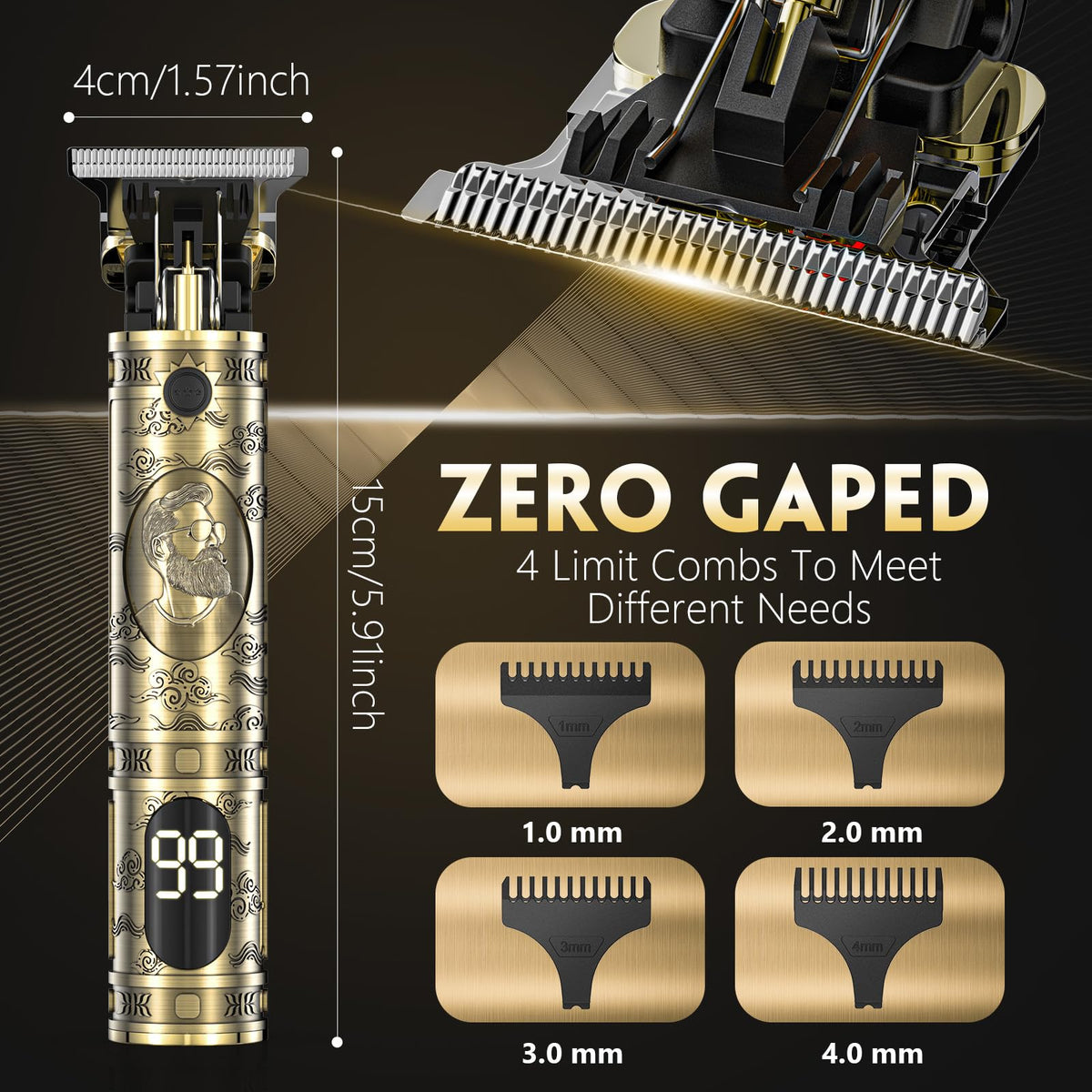 Solati Hair Clippers for Men Professional Hair Trimmer Zero - Solati Official Imagery - 4