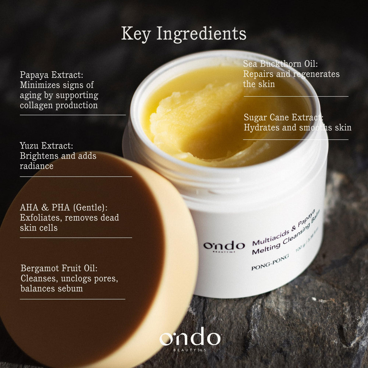 ONDO Beauty 36 5 Multiacids Papaya Melting Balm 3 38 fl oz - ONDO Official Imagery - 5