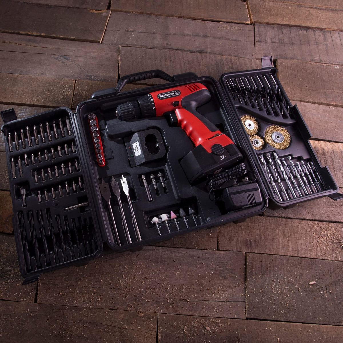 18V Cordless Power Drill Set - Stalwart Official Imagery - 3
