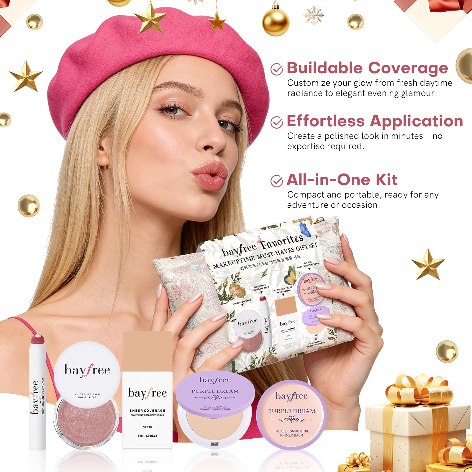 bayfree 5 PCS Makeup Set for Women Travel Makeup Gift Kit - bayfree Official Imagery - 5