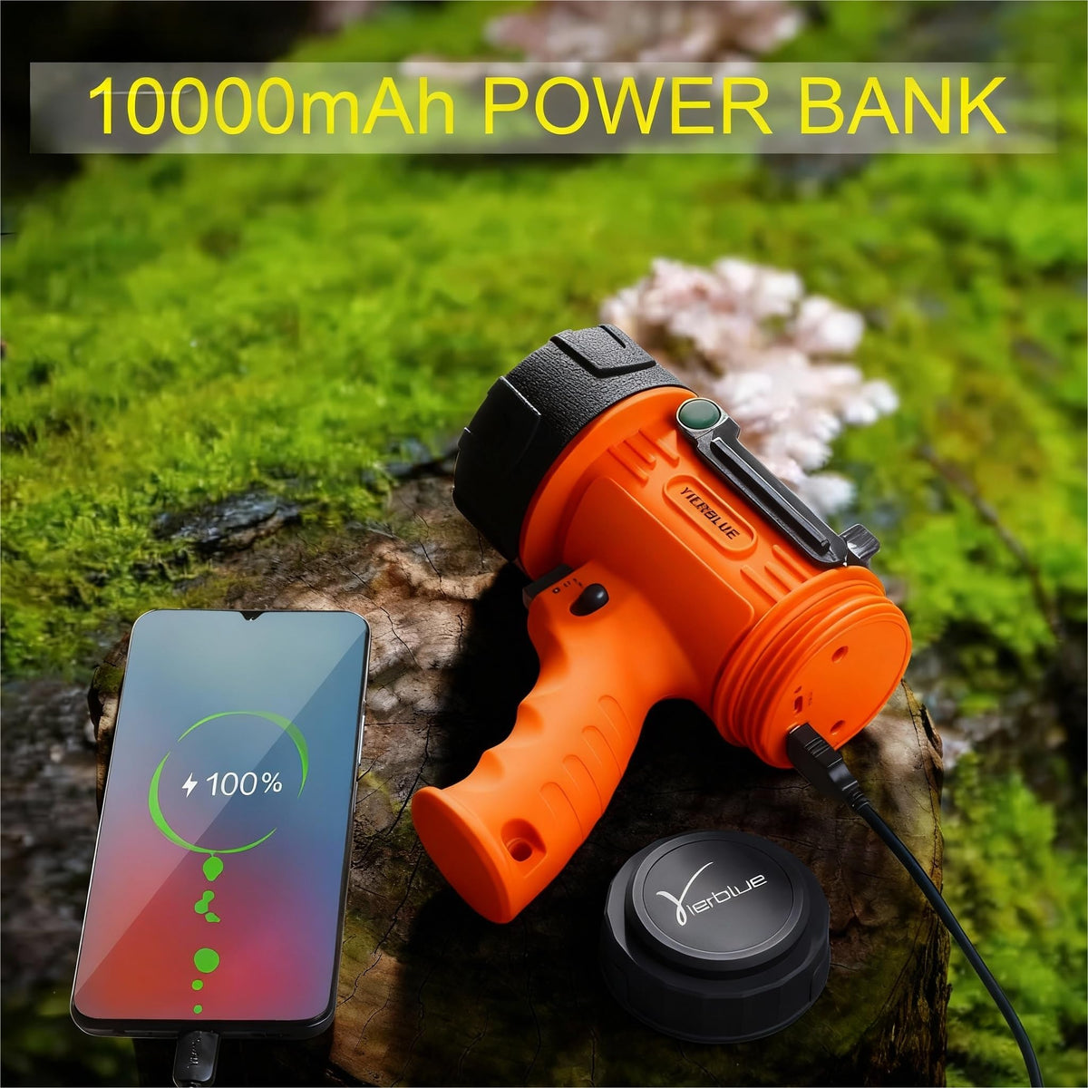 YIERBLUE Rechargeable Spotlight Handheld Rechargeable - YIERBLUE Official Imagery - 6