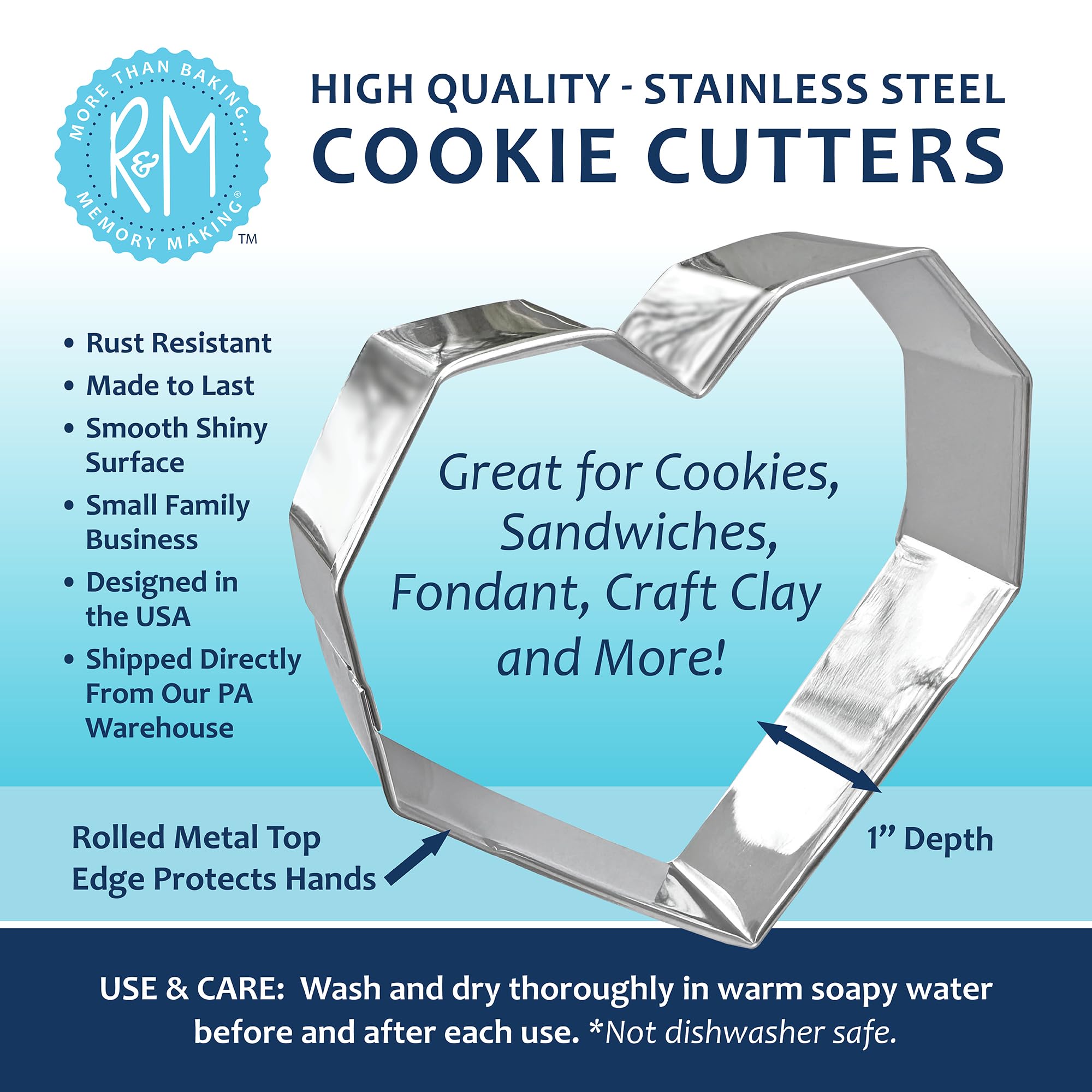 R&M Lemon Cookie Cutter. 3.5" Stainless Steel - View 7