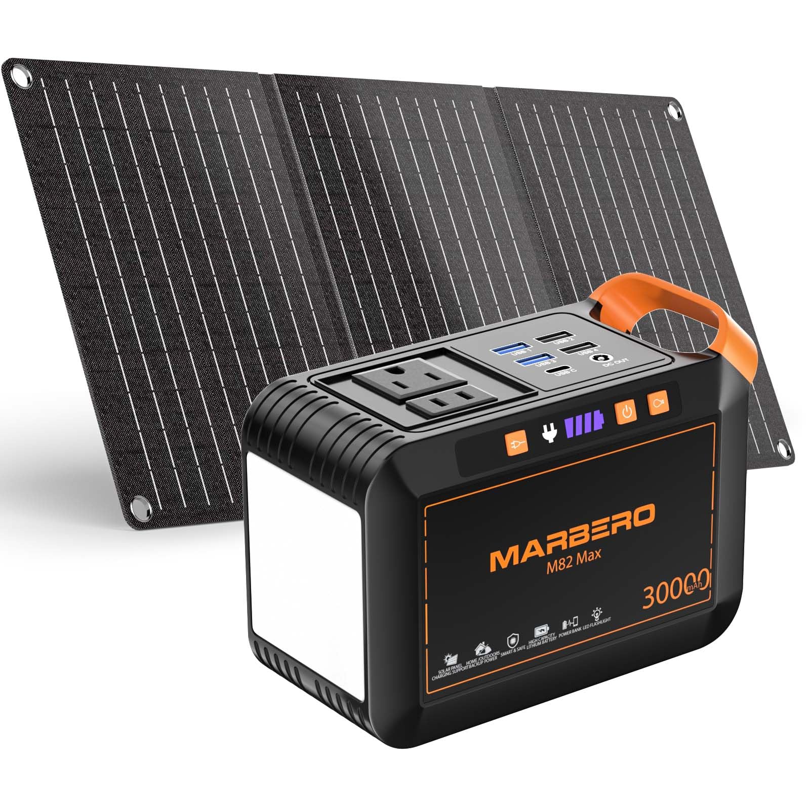 MARBERO Portable Power Station 88Wh, 120W Surge, Solar Generator - MARBERO Official Product View 10