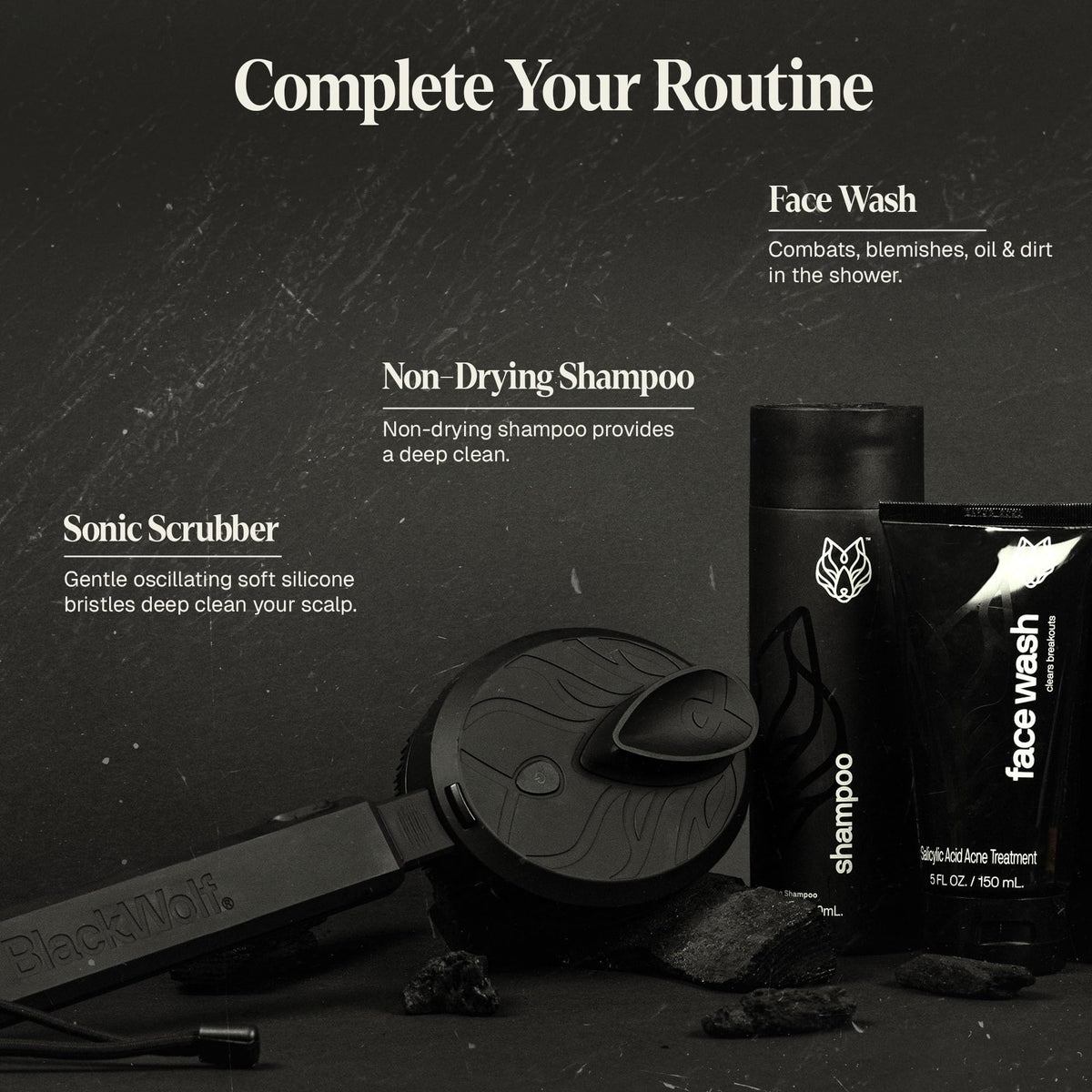 Black Wolf Salicylic Acid Body Wash for Men - Black Wolf Official Imagery - 8