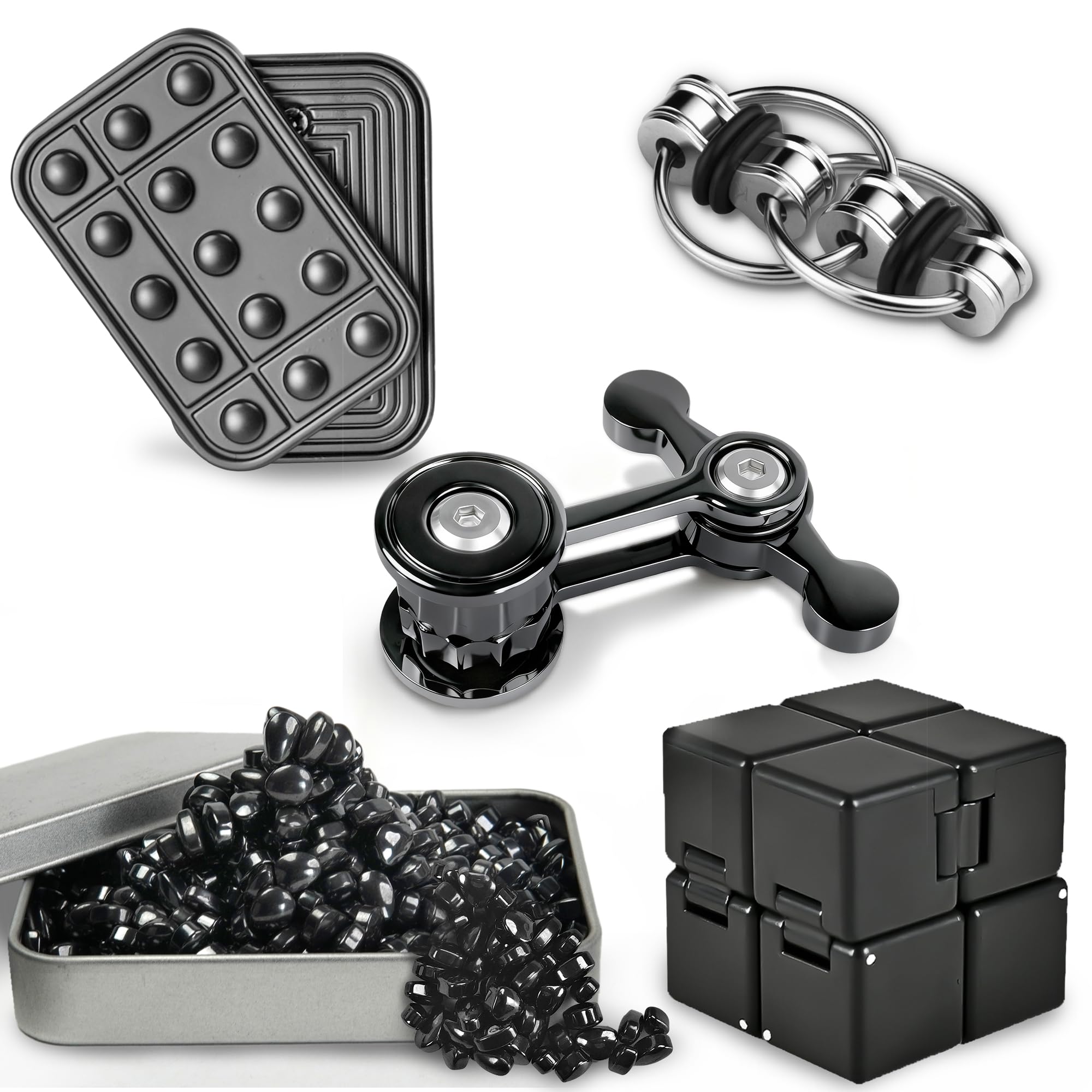 5 Pcs Fidget Toys for Adults & Teens Magnetic Putty Beads Cool - Product Imagery