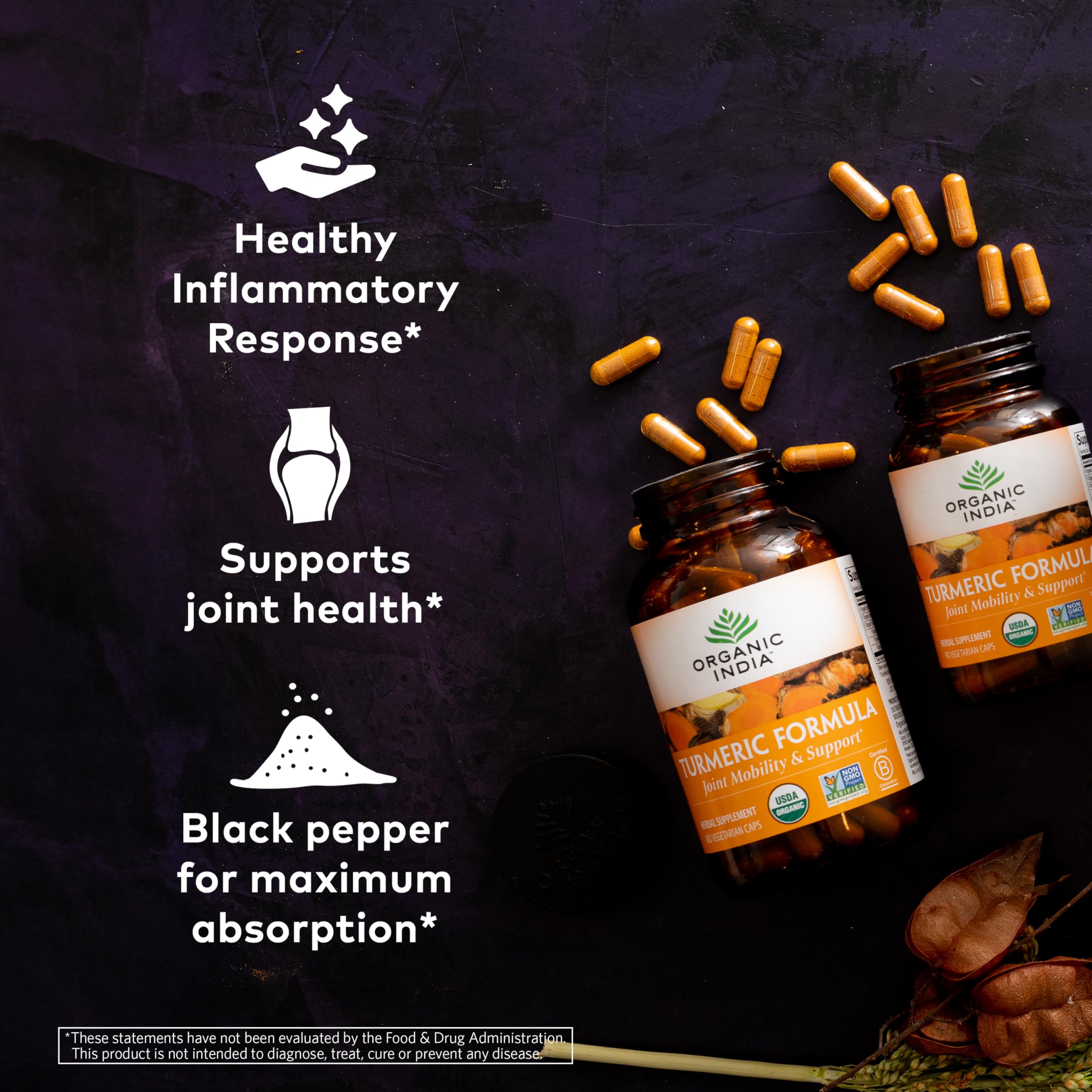 ORGANIC INDIA Turmeric Curcumin with Black Pepper, Capsules, 1... - ORGANIC INDIA Official Product View 4