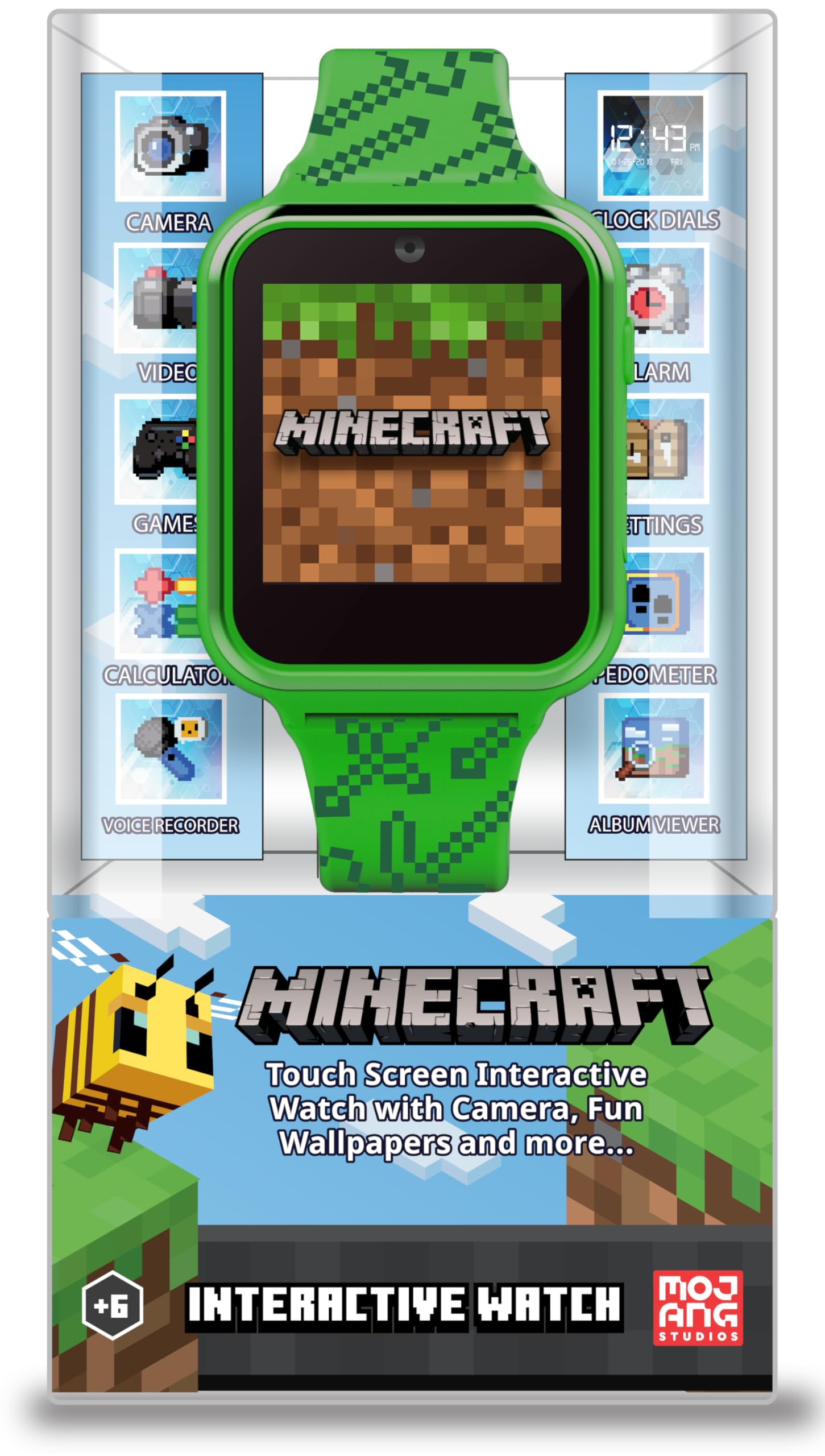 Accutime Minecraft Kids Smart Watch – Touchscreen Interactive Watch wi - View 2