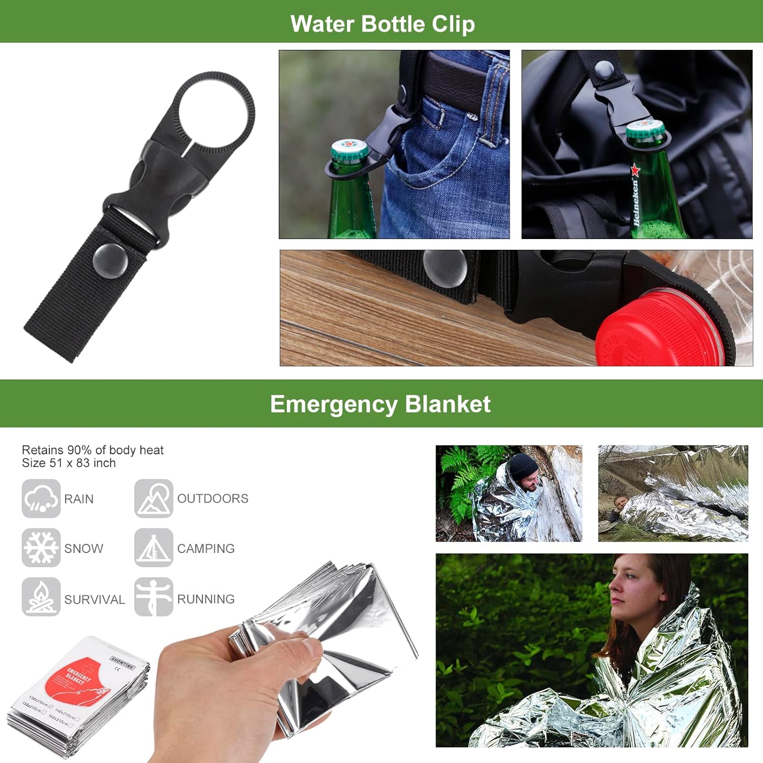AONELAS 17-in-1 emergency survival kit with compact tools and gear for outdoor survival and emergency preparedness.