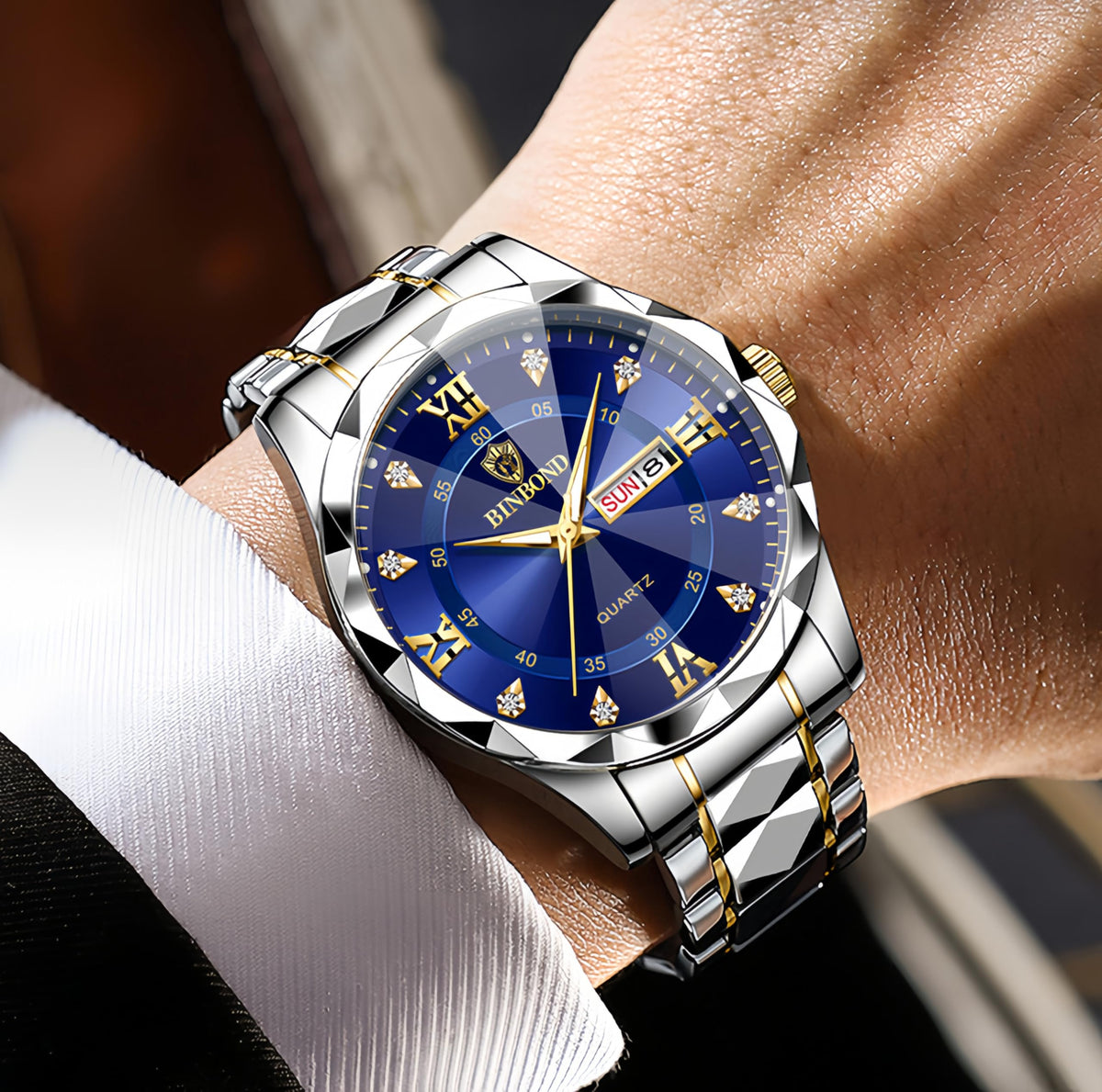 Gosasa Luxury Men s and Women s Business Diamond Stainless - Gosasa Official Imagery - 3