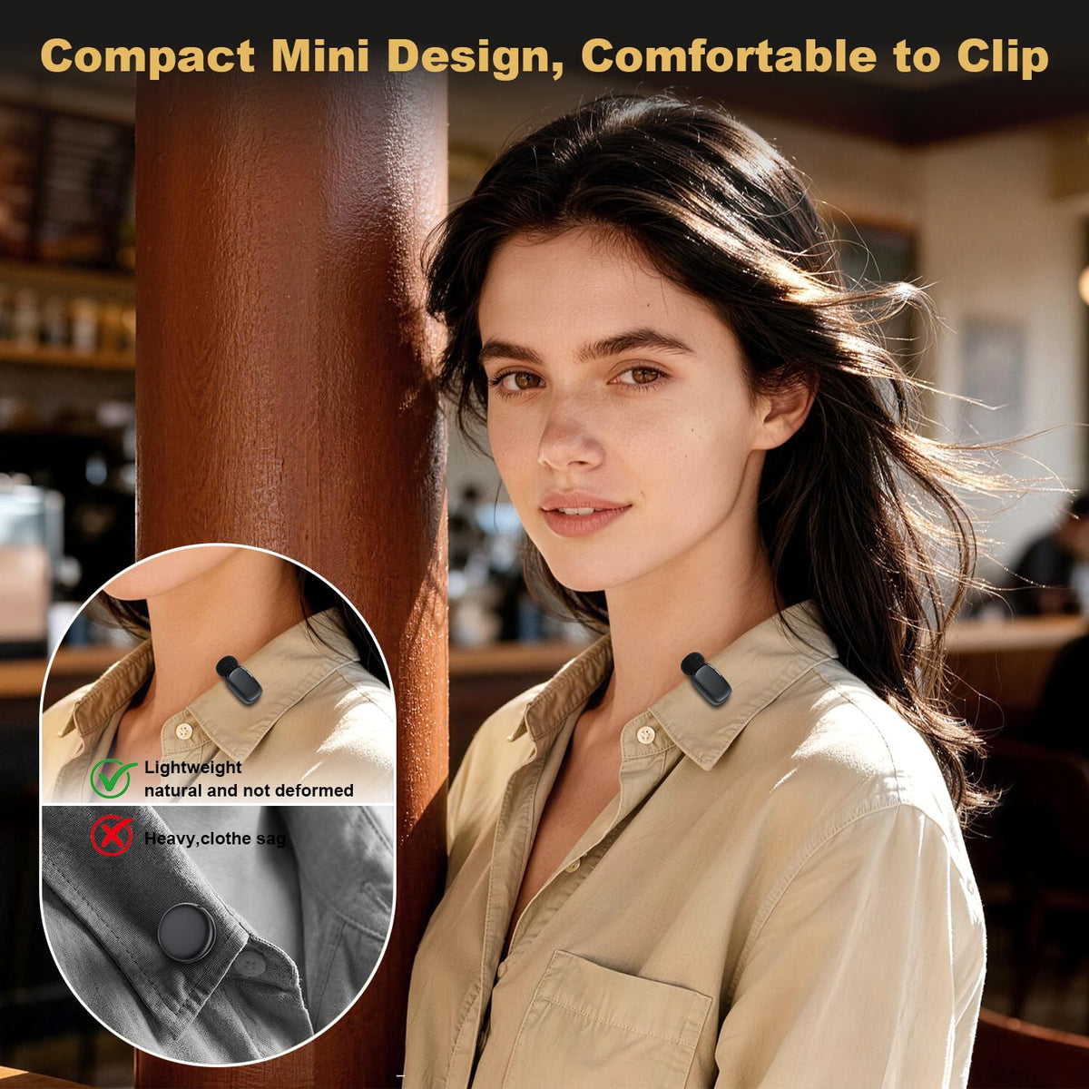 Wireless Lavalier Mini Microphone for iPhone ipad Android - IJCUIJM Official Imagery - 4
