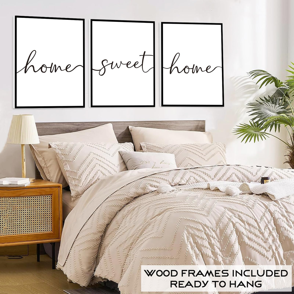 FRAMED Home Sweet Home Wall Art Modern Home Sweet Home Sign - WALTSOM Official Imagery - 5