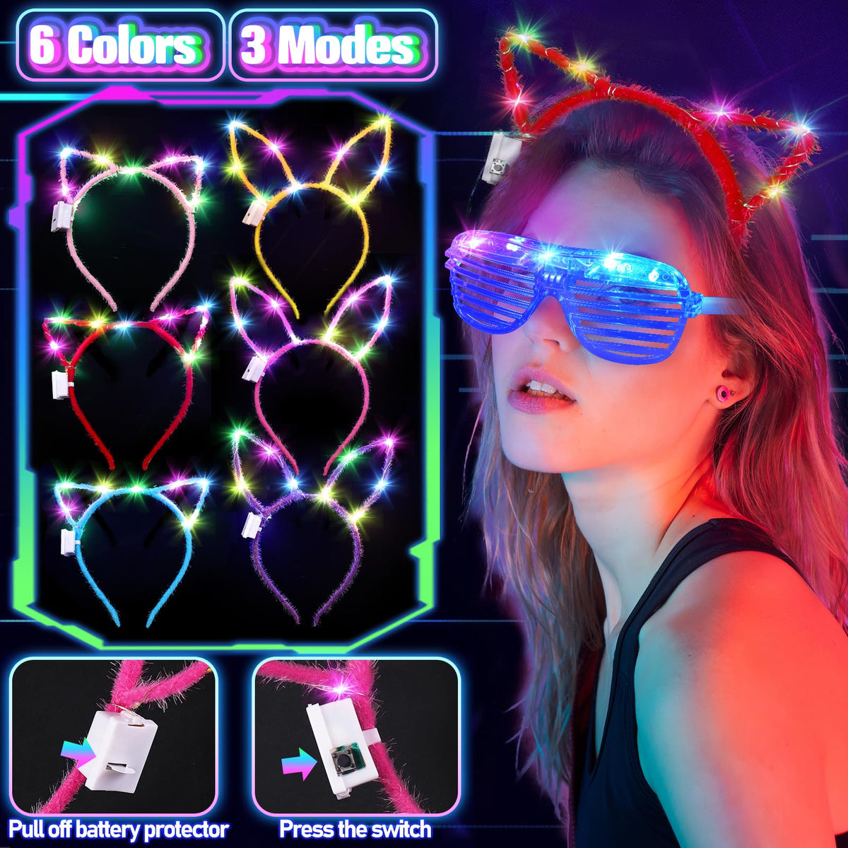 TSDATOWR 150Pcs Glow in the Dark Party Supplies for Kids and - TSDATOWR Official Imagery - 6