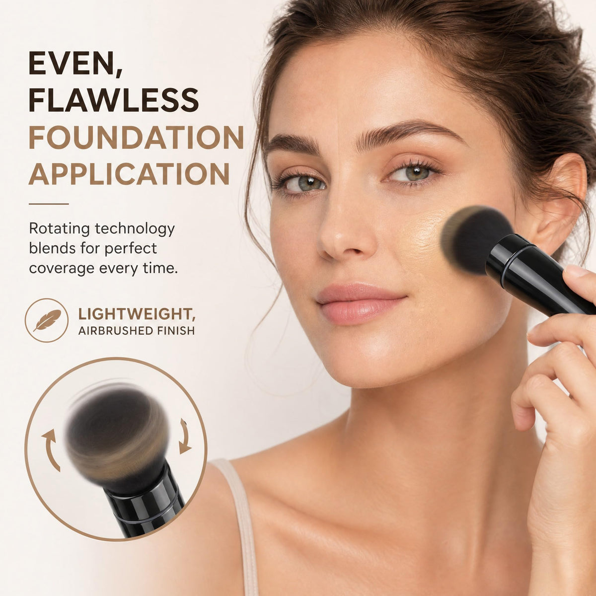 360 Electric Makeup Brush with 2 Replaceable Brush Heads 2 - Beauty Star Official Imagery - 3