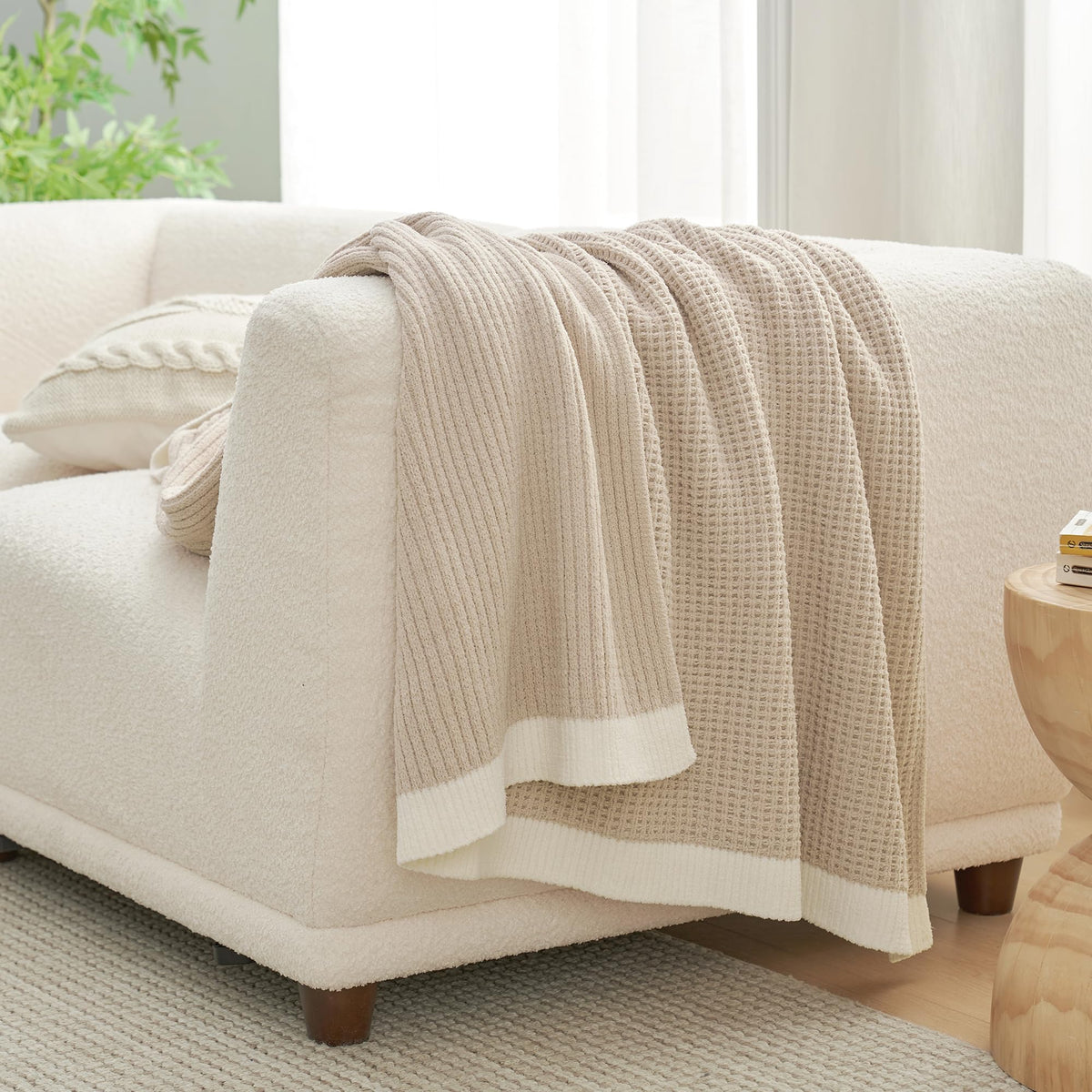 Am lie Home Chenille Throw Blanket Soft Cozy Waffle Throw - Amélie Home Official Imagery - 7