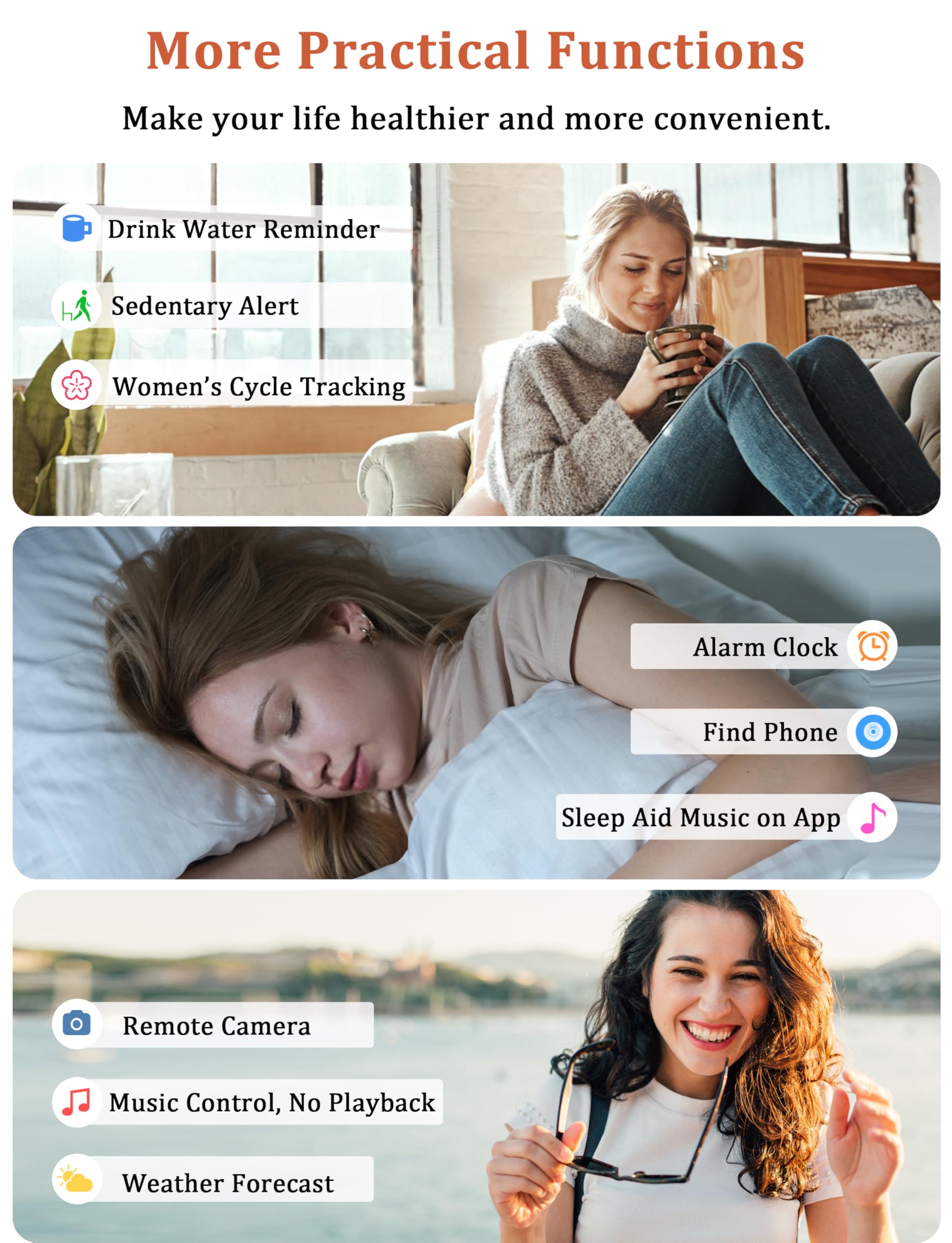 LODIMEKE Smart Watch, Alexa Built-in, Answer/Make Calls 44mm Smartwatc - View 7