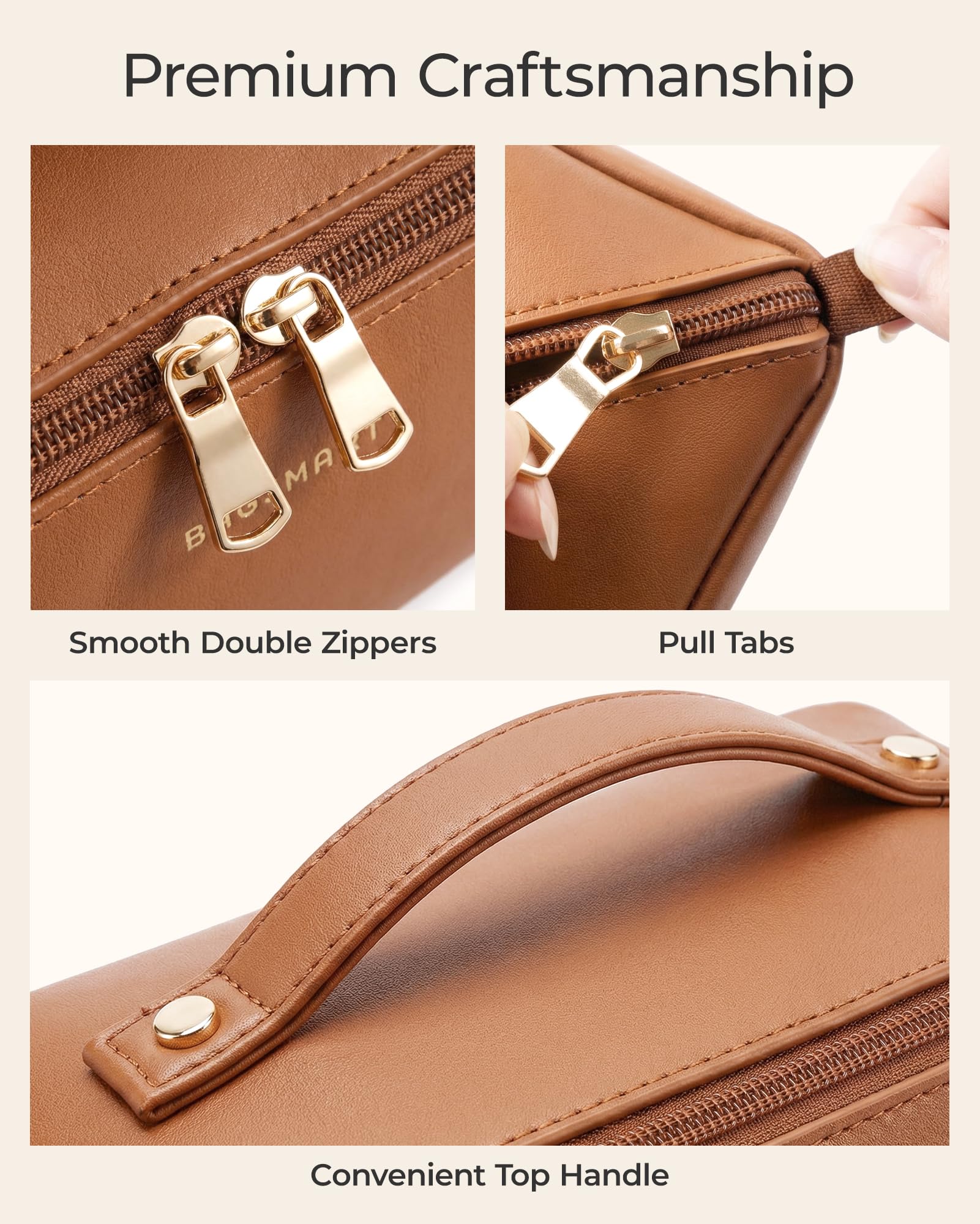 BAGSMART Makeup Bag Travel Cosmetic Bag Women Toiletry Case - BAGSMART Official Product Imagery - 8