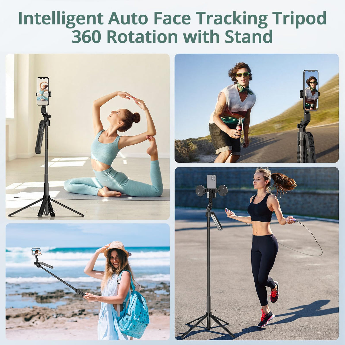 71 Auto Face Tracking Tripod for iPhone with 2 Lights 2 Mics - BRDOOGU Official Imagery - 8