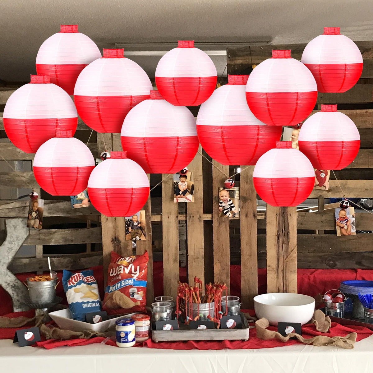 Fishing Bobber Paper Lanterns Round Decoration Lantern 12 - ngsiiohun Official Imagery - 5