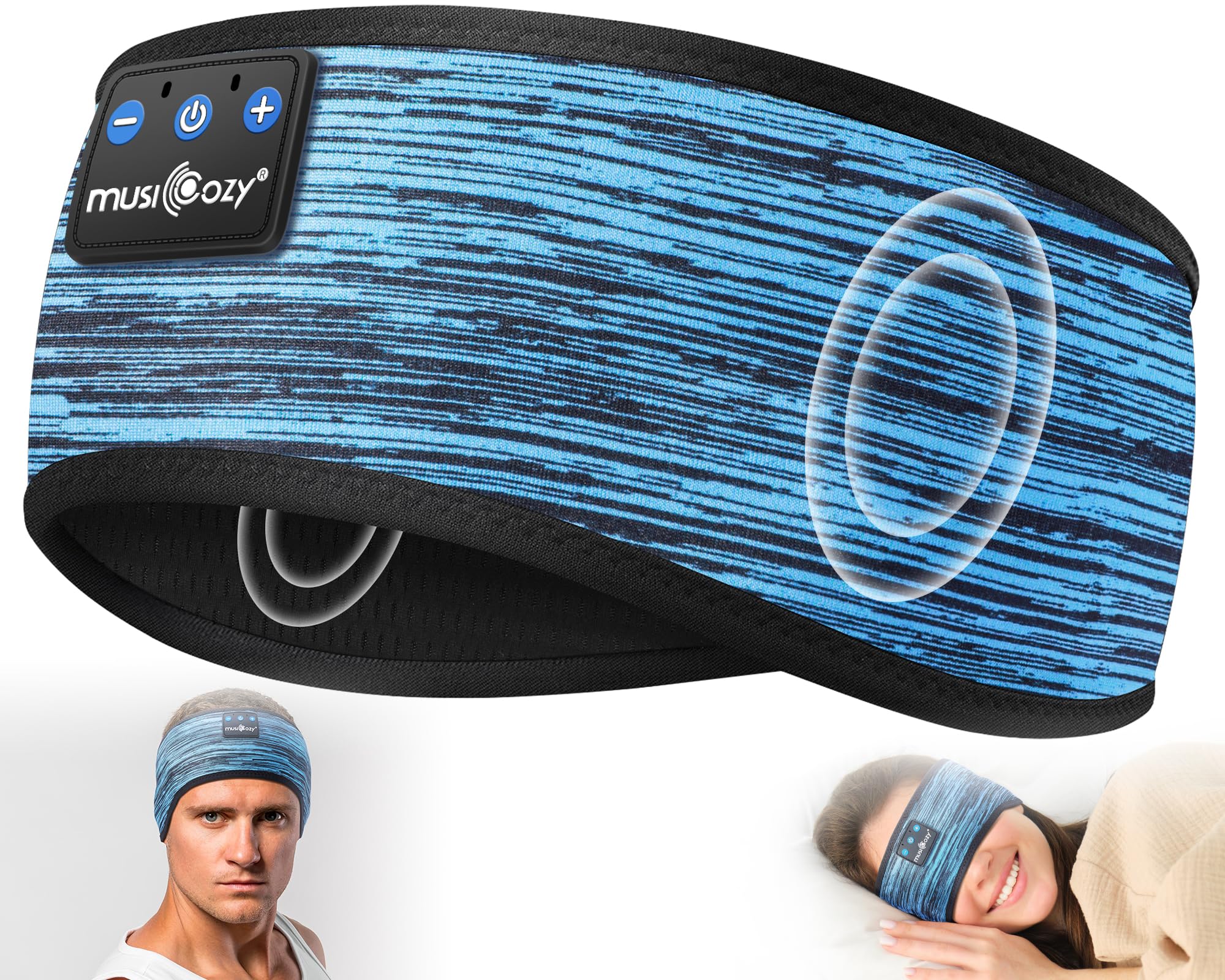 MUSICOZY Sleep Headphones Bluetooth Headband Headphones for Side - MUSICOZY Official Product View 1