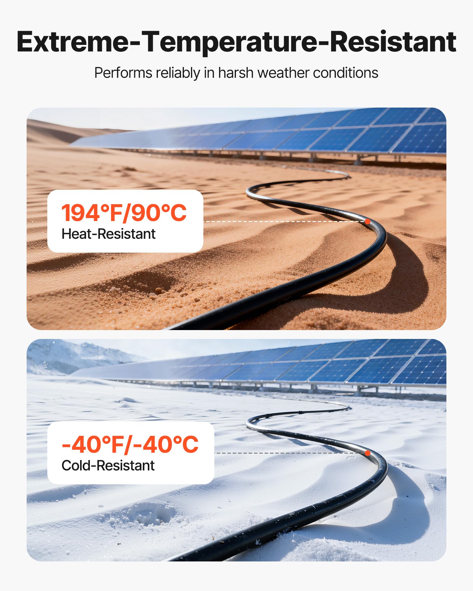 VEVOR Solar Panel Wire, 100 ft Black + 100 ft Red Kit, 10 AWG   S - VEVOR Official Product View 6