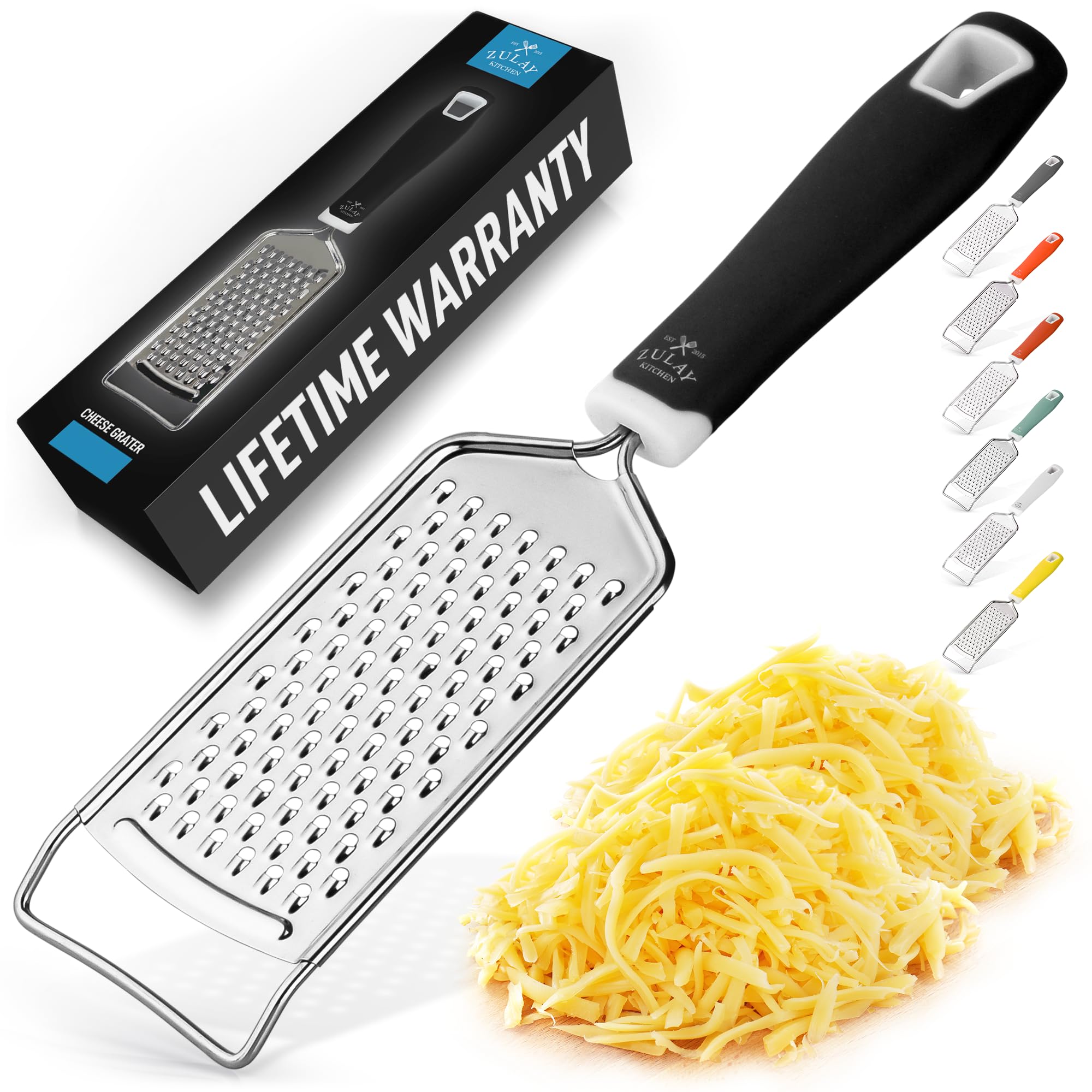 Zulay Kitchen Professional Cheese Grater Stainless Steel - Durabl by Zulay Kitchen - Angle View 1