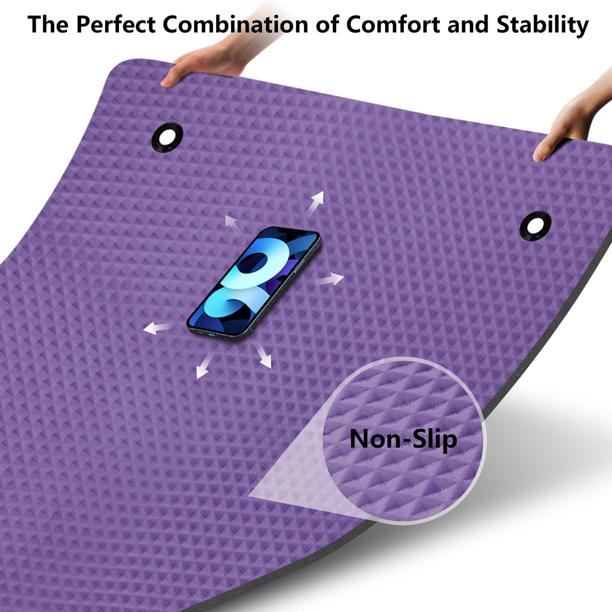 LFS Yoga Mat 72 8 x 31 5 x 2 5 inch Thick With Strap and Bag - LFS Official Imagery - 6