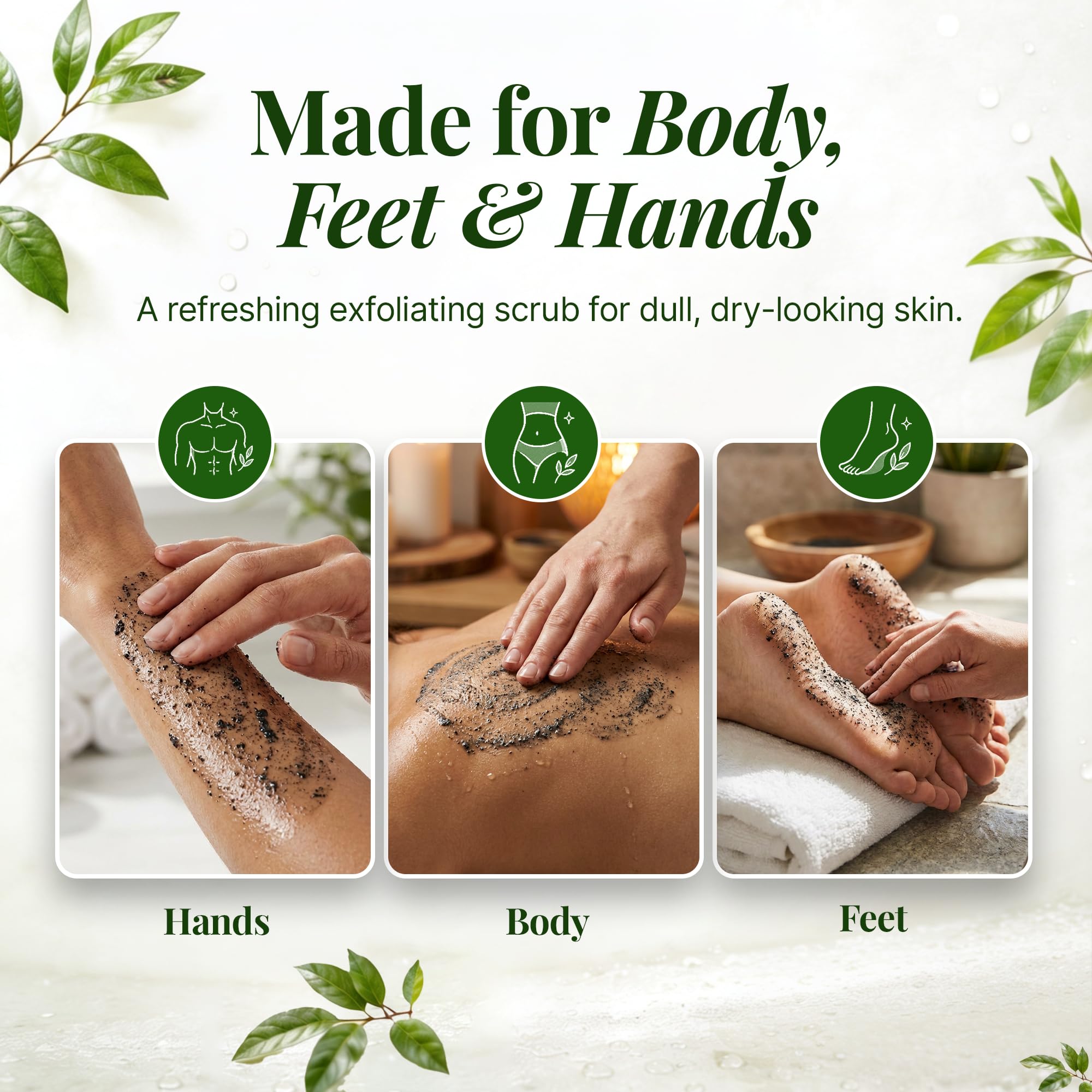 Oleavine TheraTree Tea Tree Oil Exfoliating Scrub, Pumice & Charcoal - Oleavine Official Product View 4
