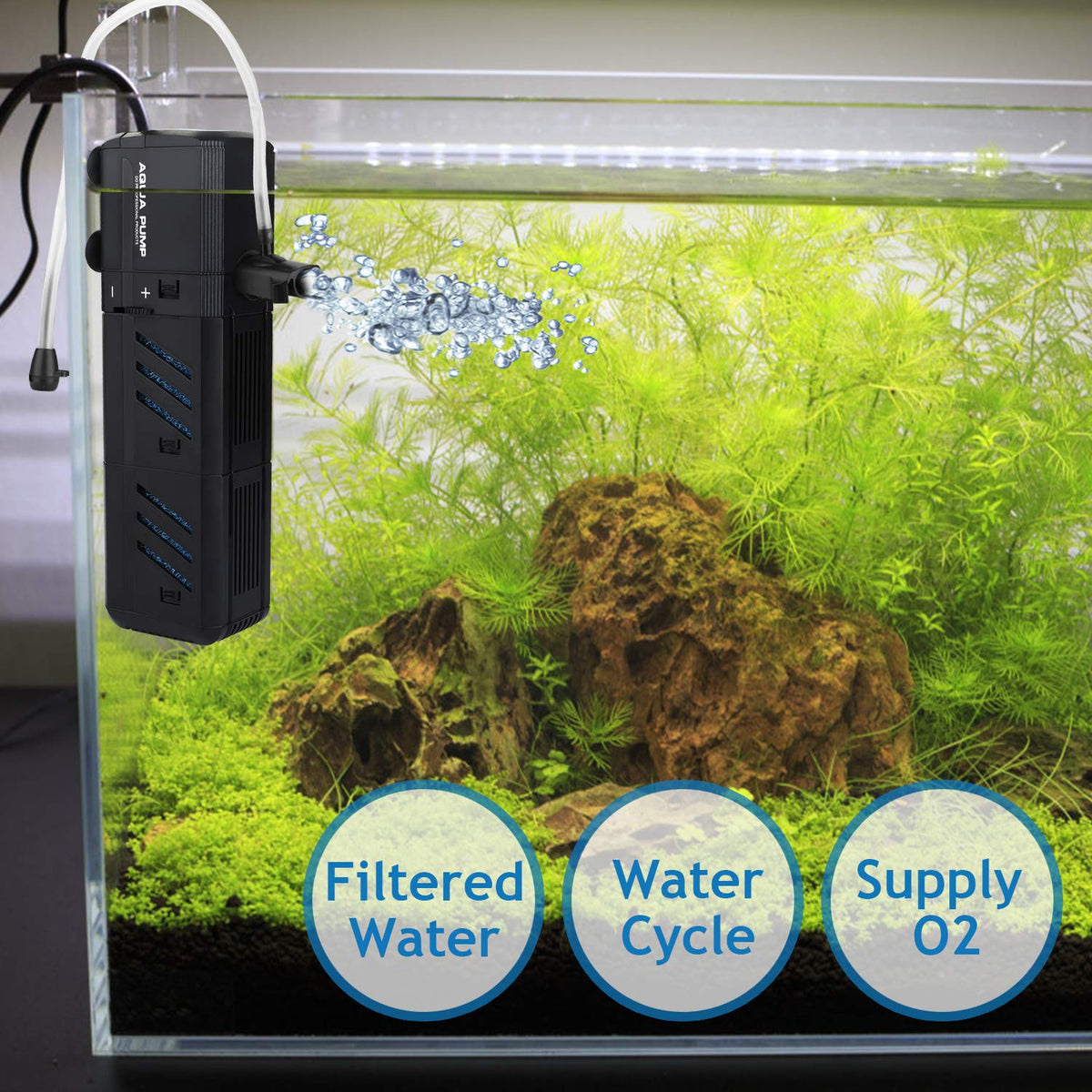 Submersible Aquarium Internal Filter Adjustable Fish Tank - NO.17 Official Imagery - 4