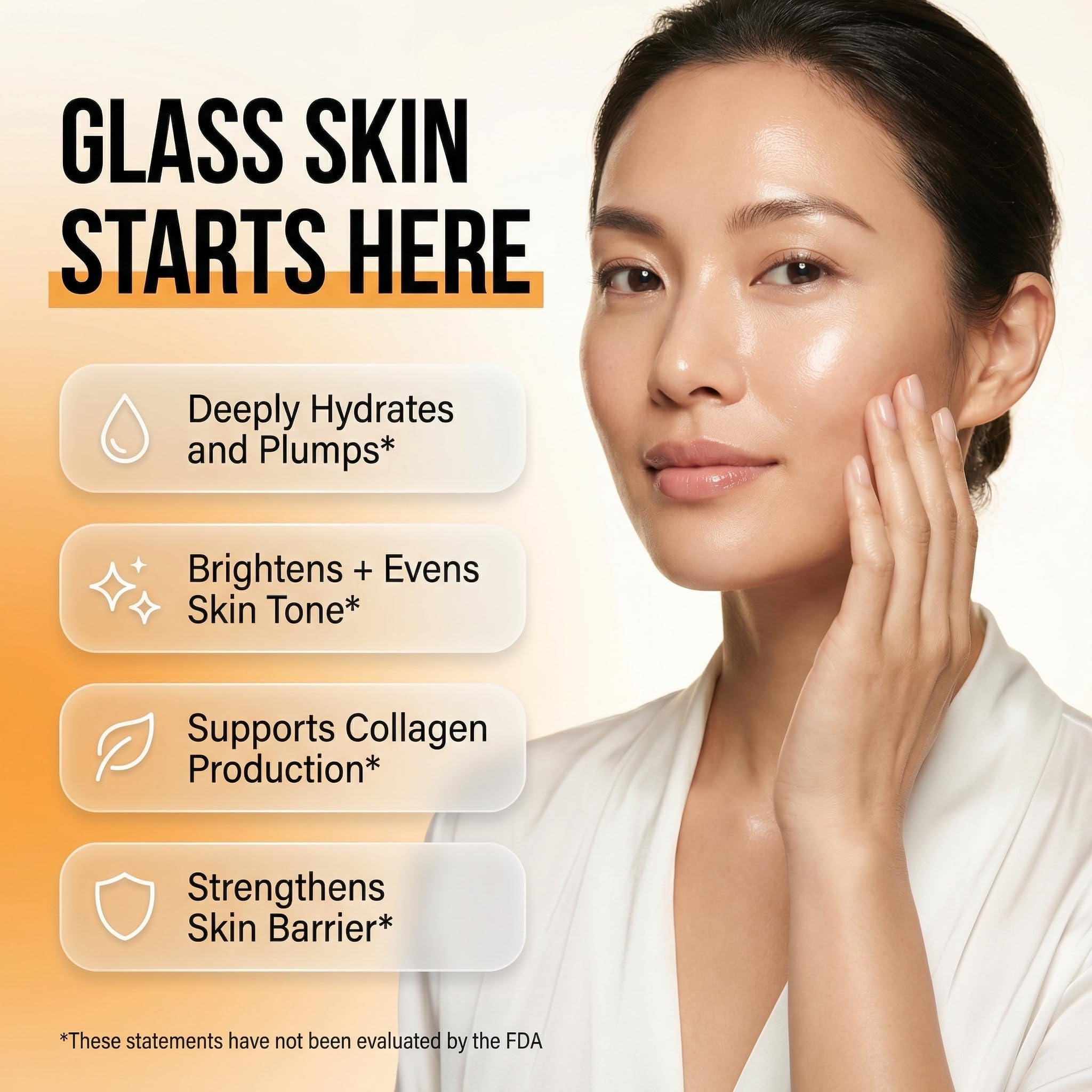 Clean Beauty Snail Mucin Serum Vitamin C Face Serum Anti Aging with Hyaluronic - Clean Beauty Official Product View 3