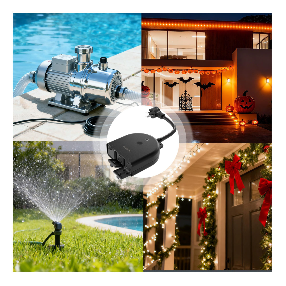 TESSAN Outdoor Smart Plug Waterproof 2 4GHz WiFi Only - TESSAN Official Imagery - 8