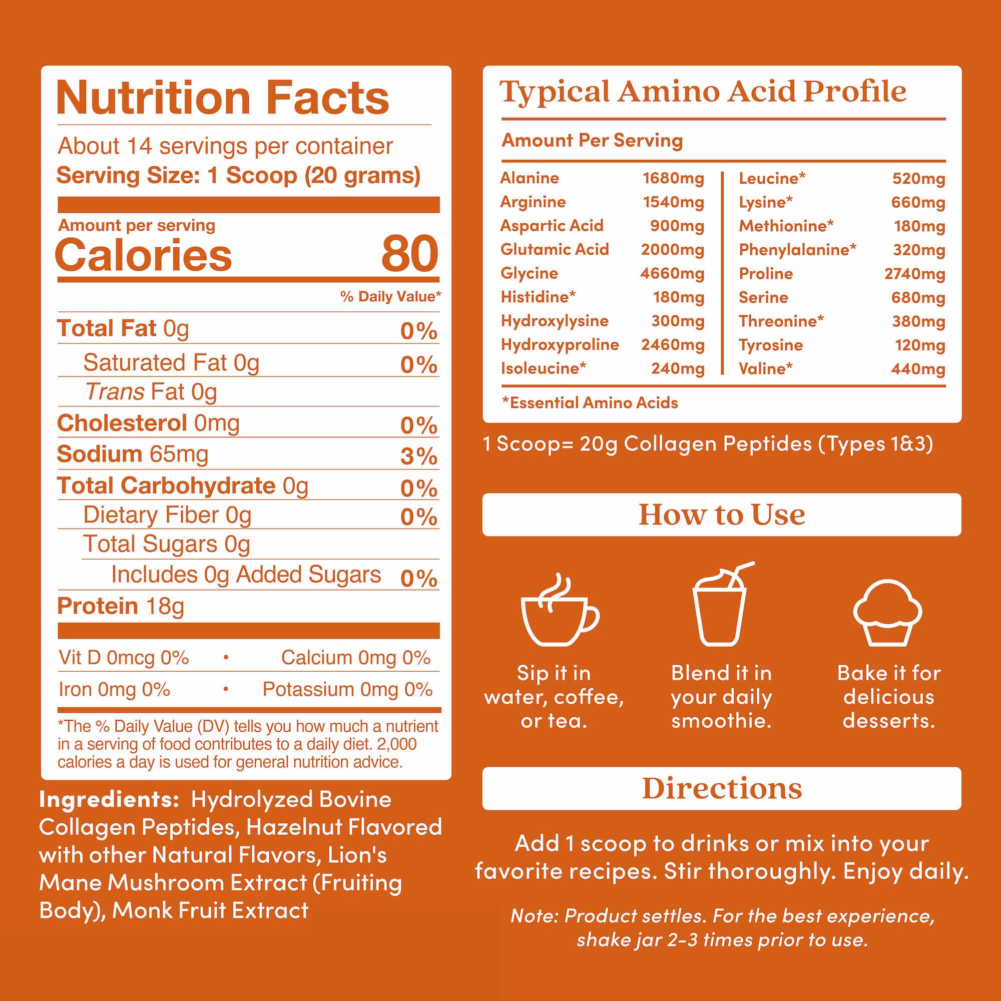Further Food Hazelnut Collagen Peptides Powder 100 Grass Fed - Further Food Official Imagery - 3