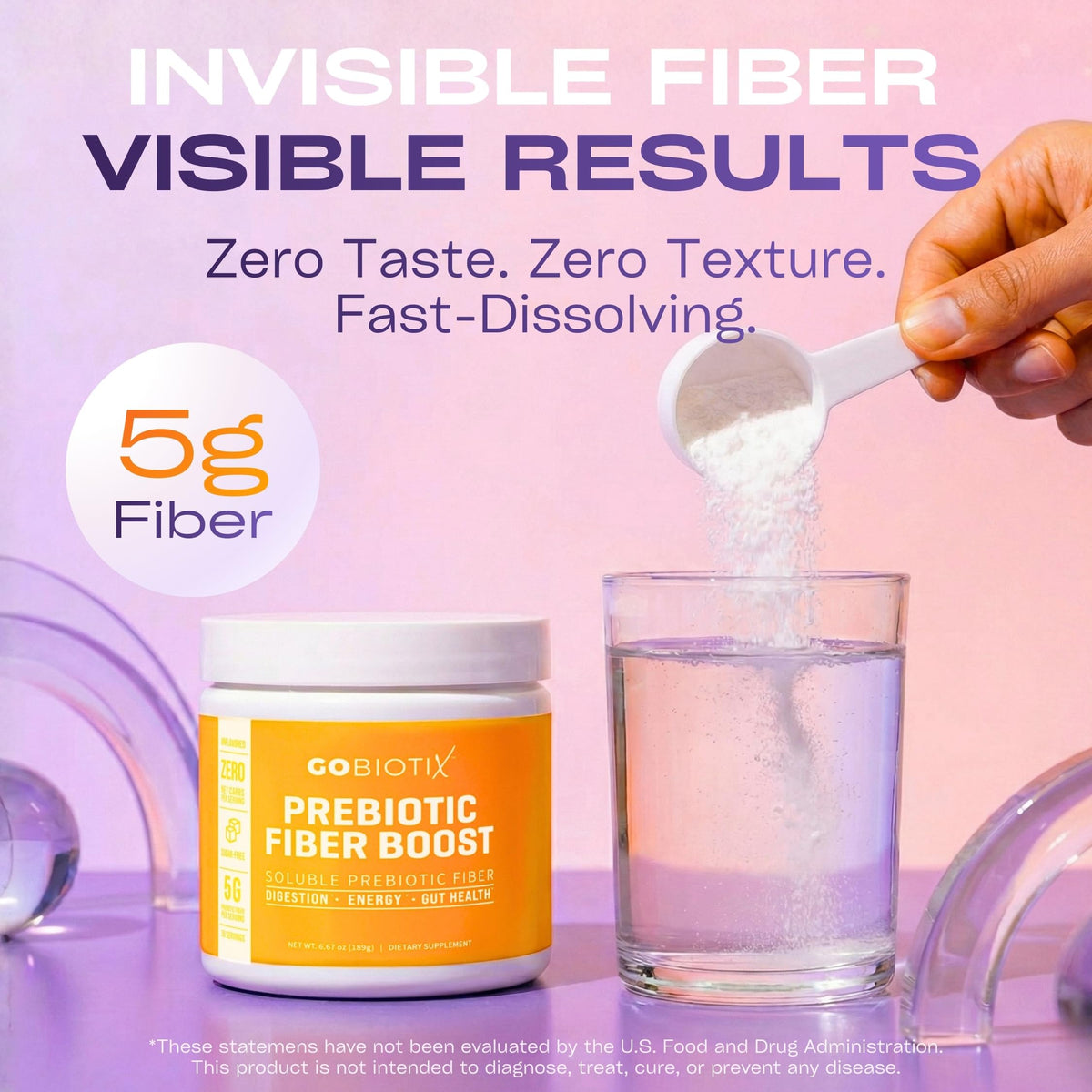 GOBIOTIX Fiber Supplement Powder with Prebiotics for - GOBIOTIX Official Imagery - 3