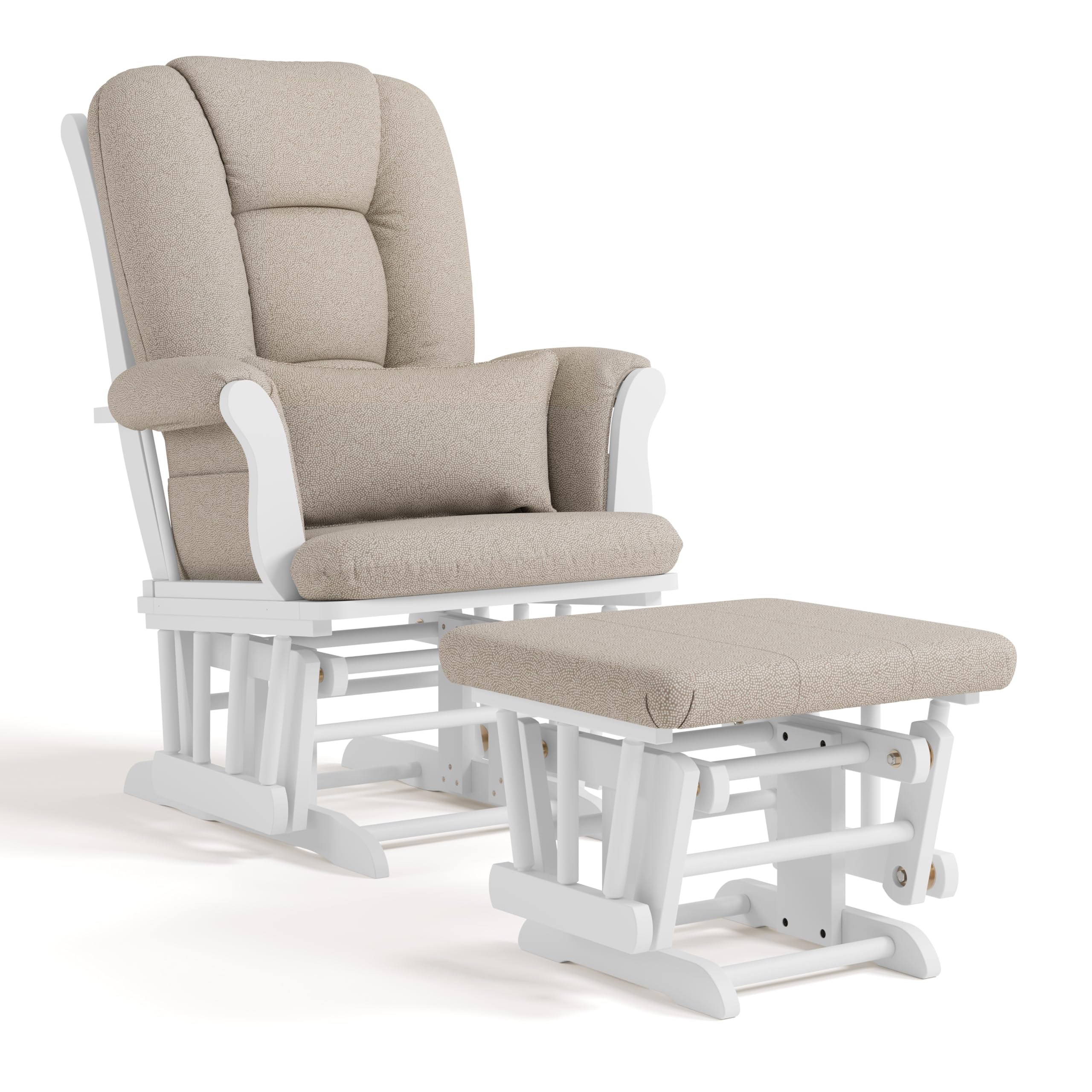 Storkcraft Tuscany Glider &amp; Ottoman and Lumbar Pillow, - Storkcraft
