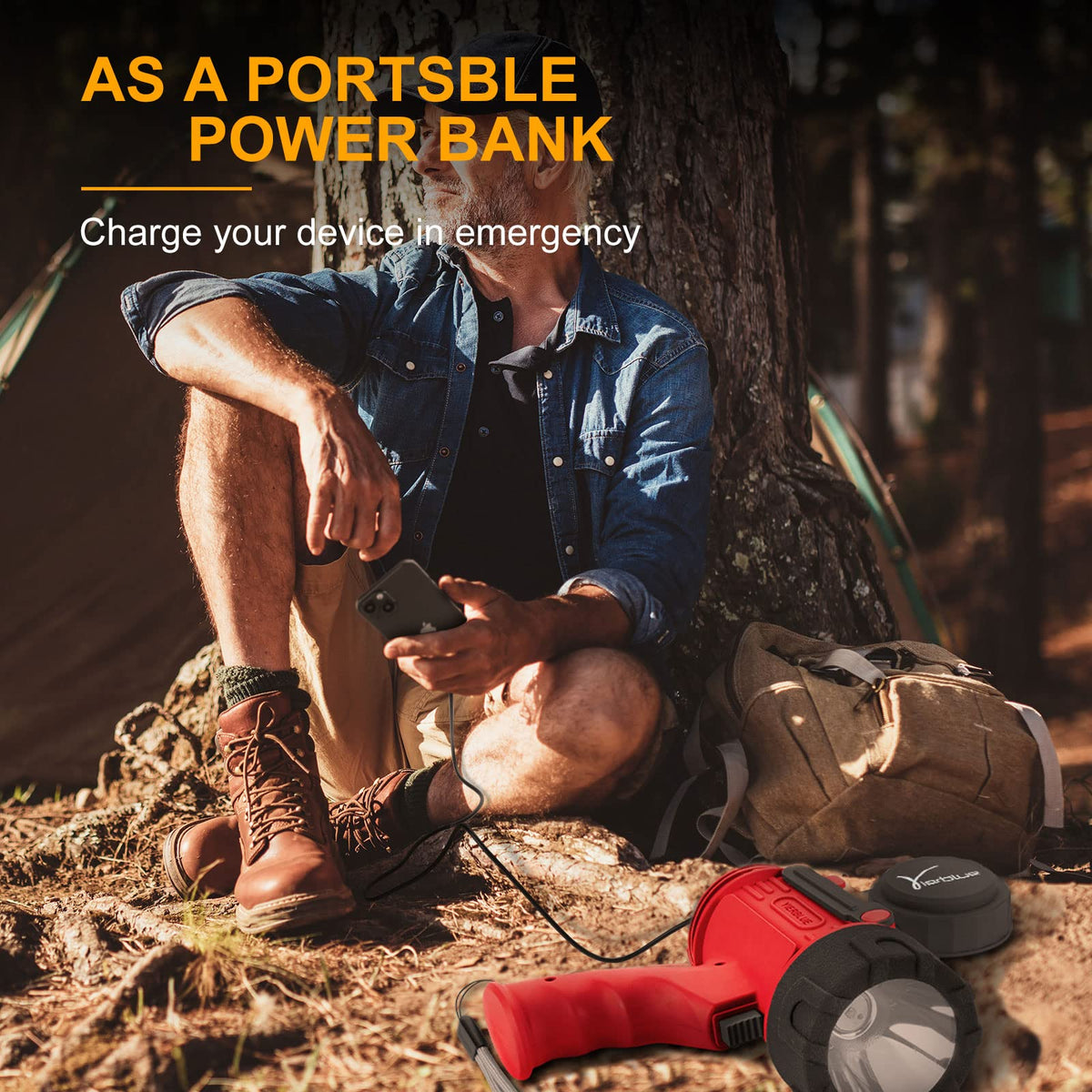 YIERBLUE Rechargeable Spotlight Flashlight with High Lumen - YIERBLUE Official Imagery - 8