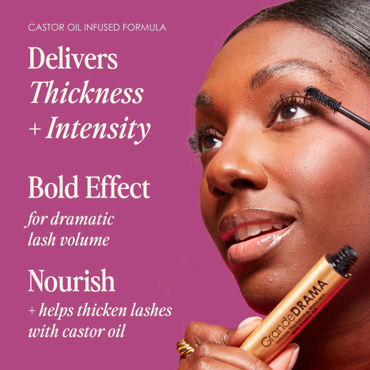 Grande Cosmetics GrandeDRAMA Intense Thickening Mascara - Premium Selection Official Imagery - 4